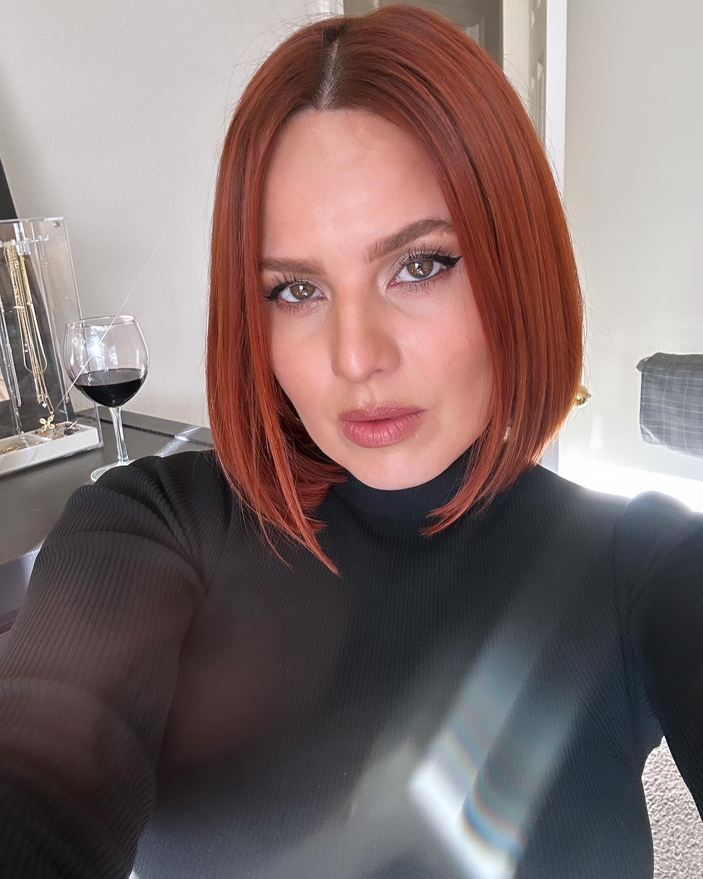 16. Straight Bob with Rich Copper Hue