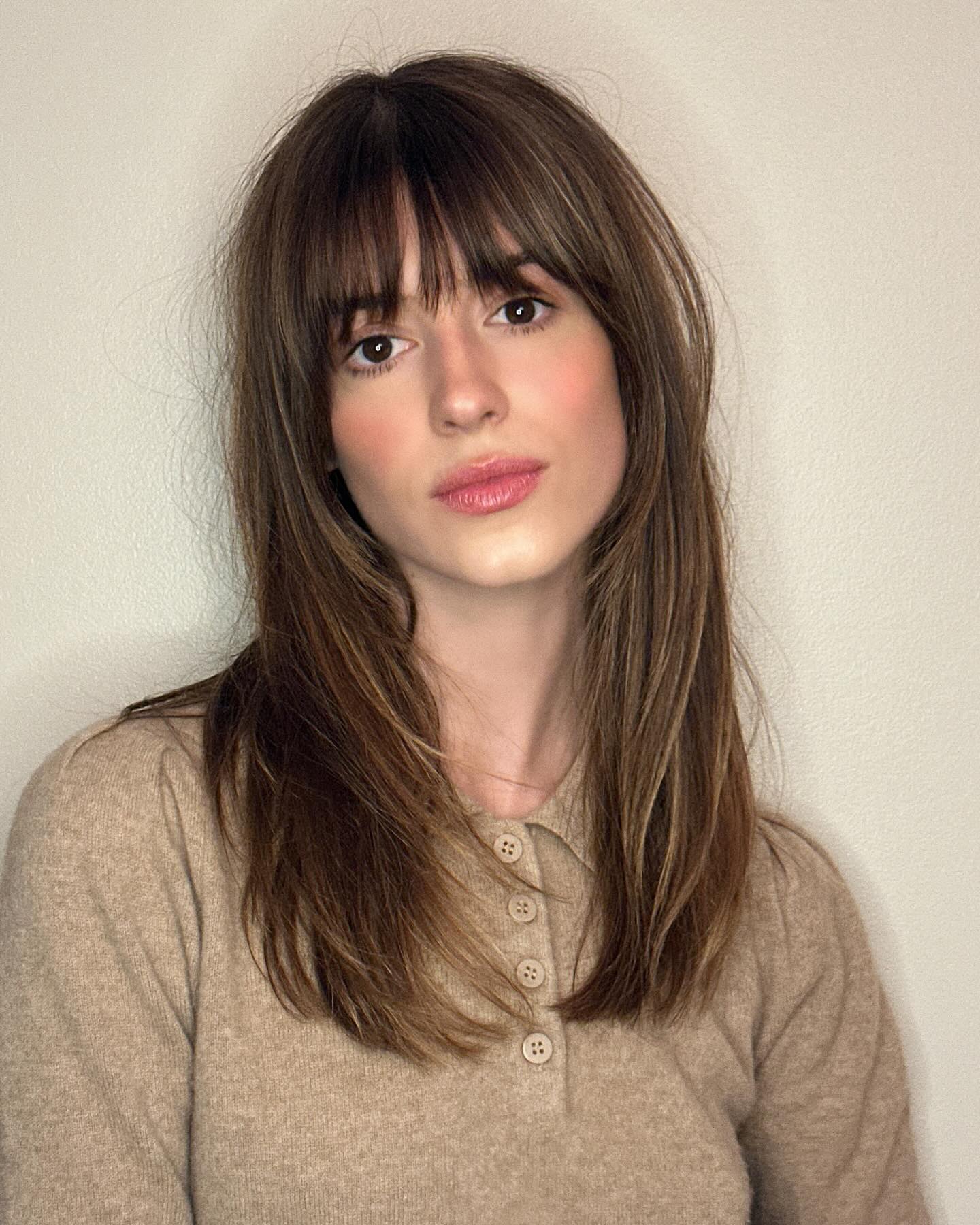 4. Layered Locks with Freestyle Fringe
