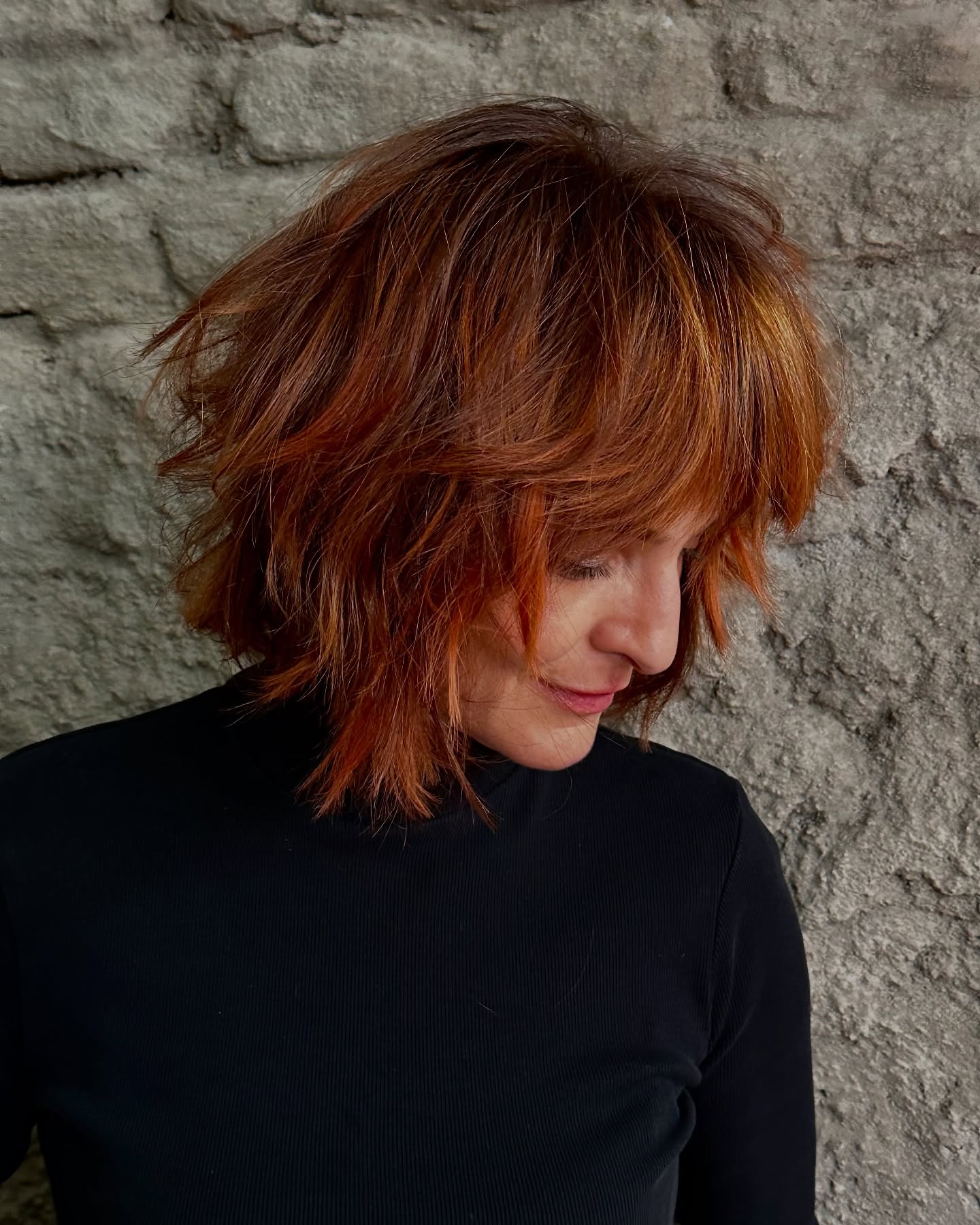 5. Fiery Whispers: the Effortlessly Chic Messy Bob