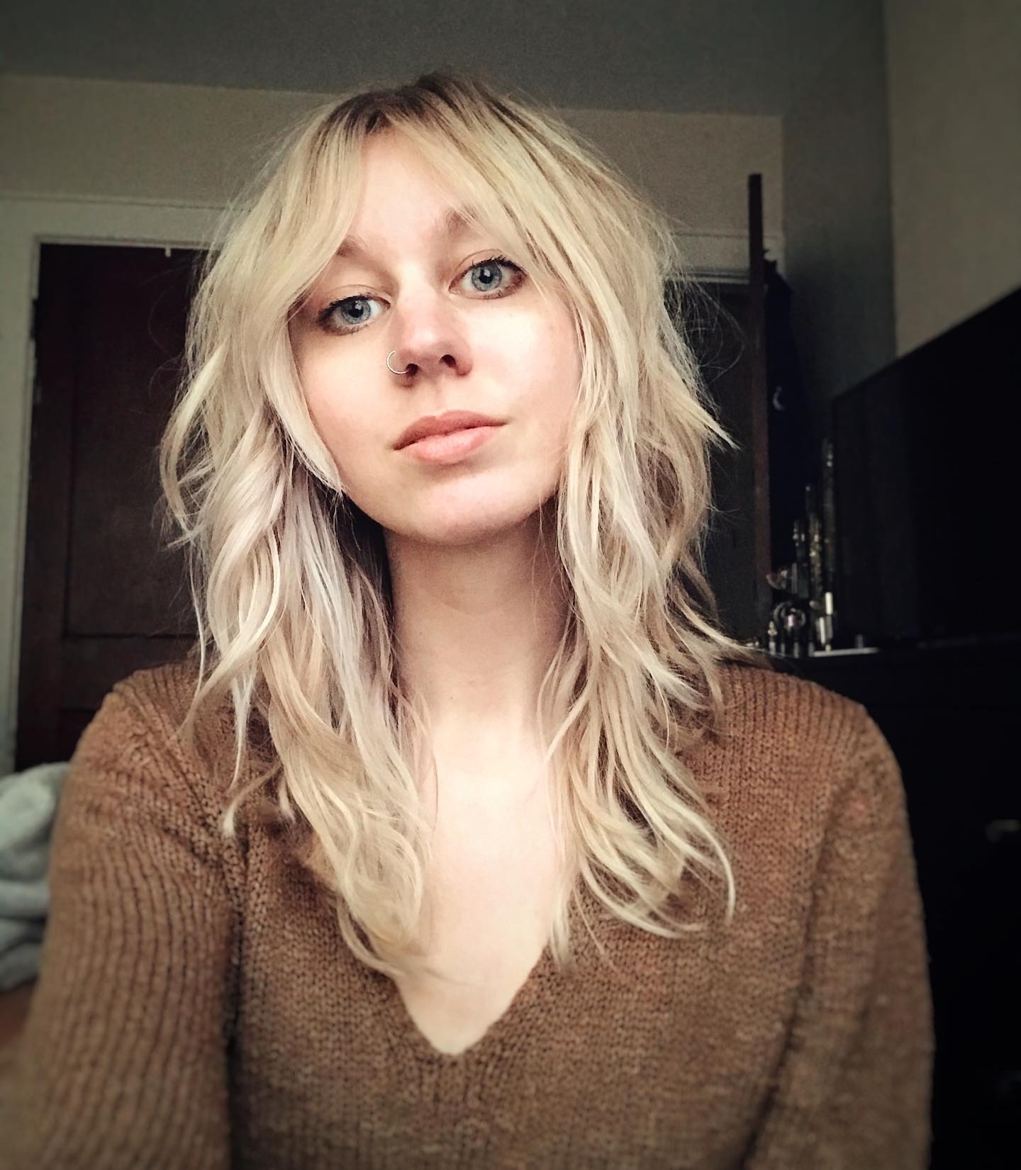 5. Whimsical Waves: the Enchanted Shaggy Blonde Cut