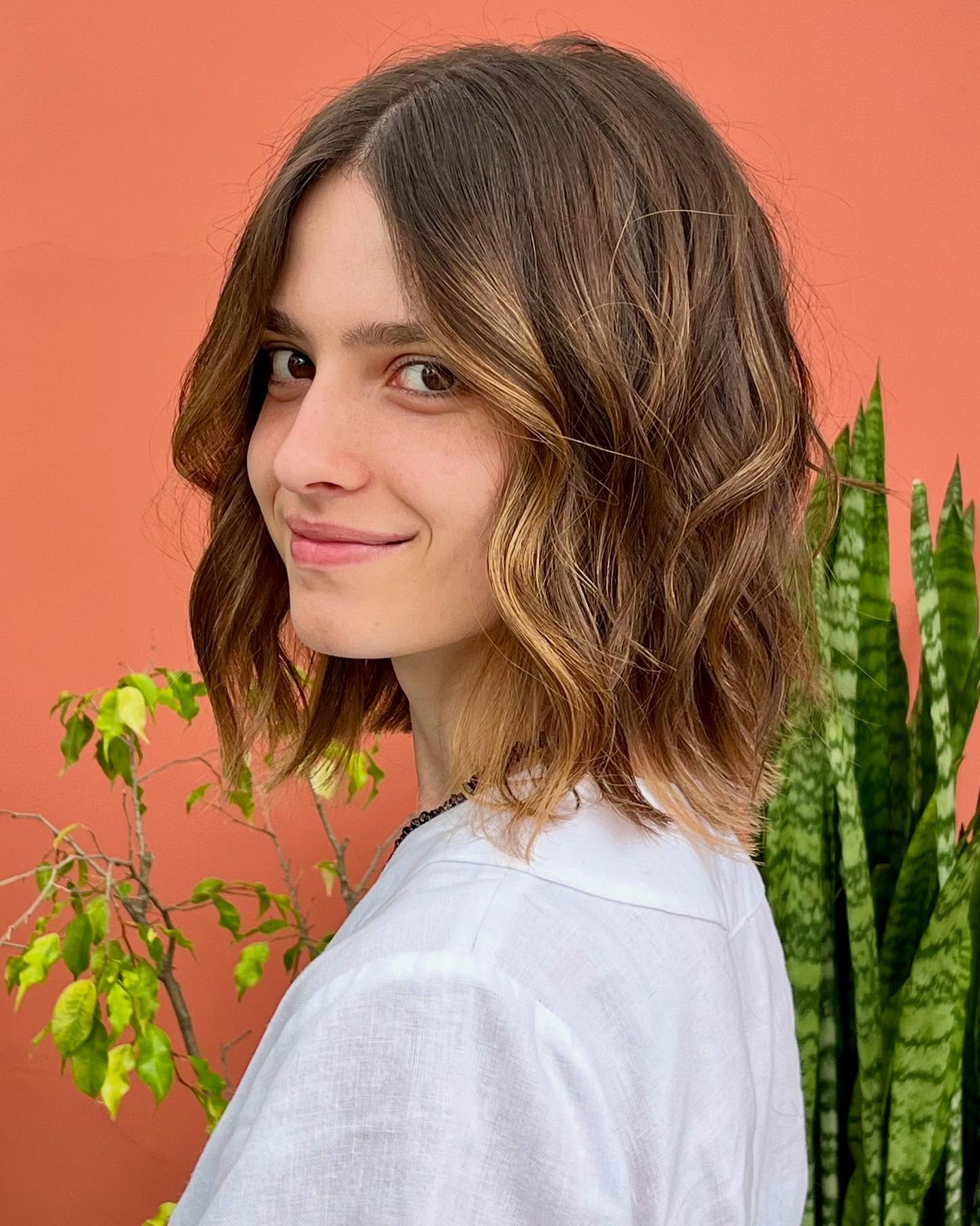 35. Sun-kissed Messy Bob with a Playful Twist