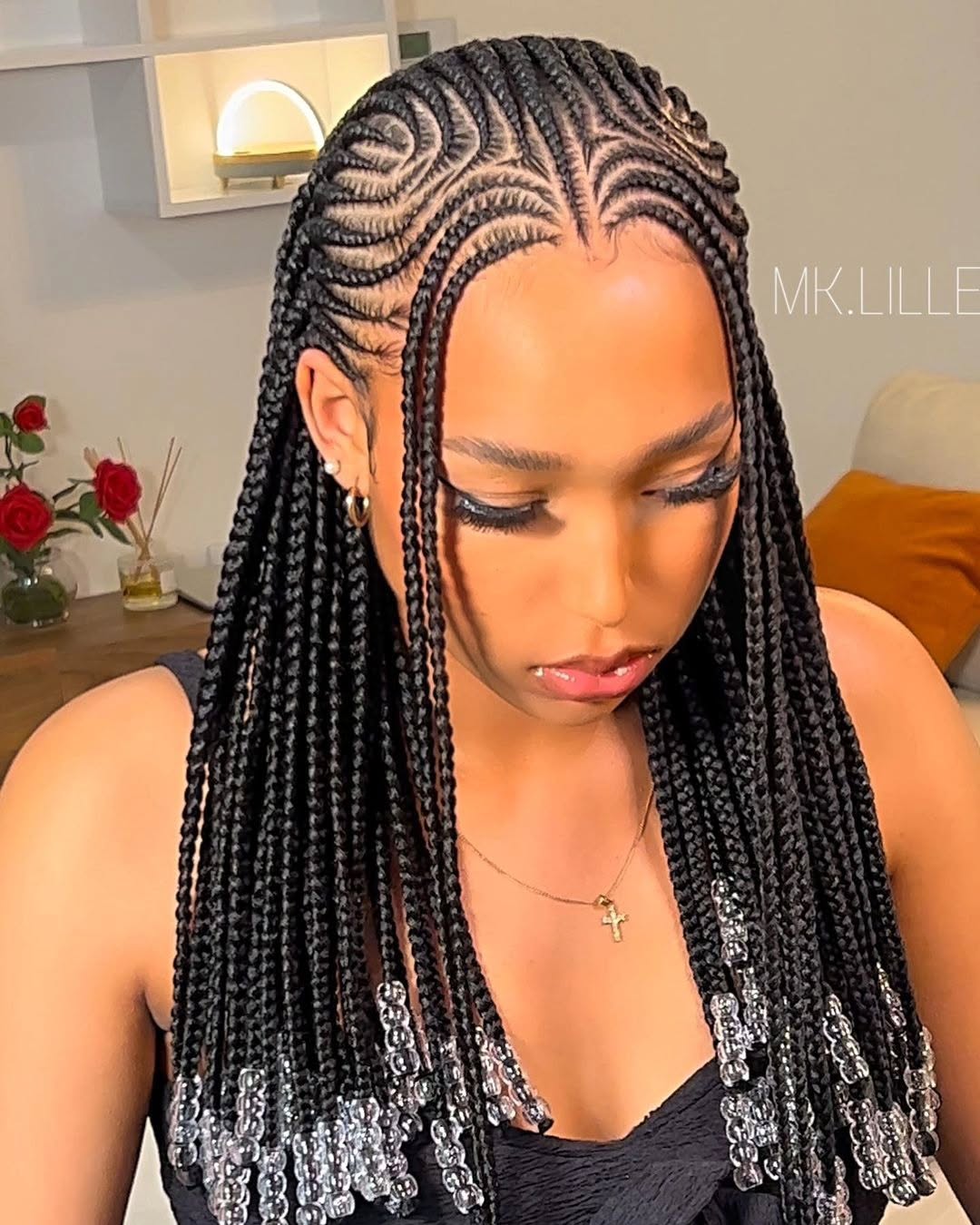 9. Rhythmic Elegance: the Art Of Beaded Box Braids