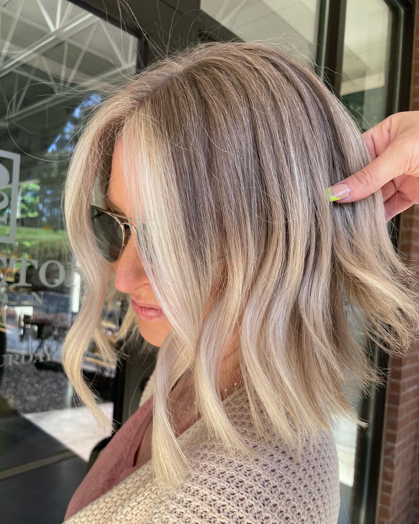 59. Effortless Chic: the Sun-kissed Messy Bob with a Twist