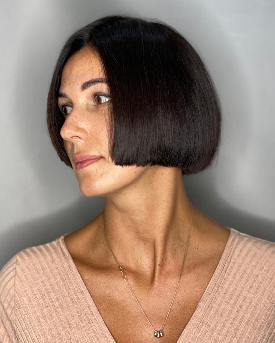 23. Smooth Blunt Bob with Subtle Volume