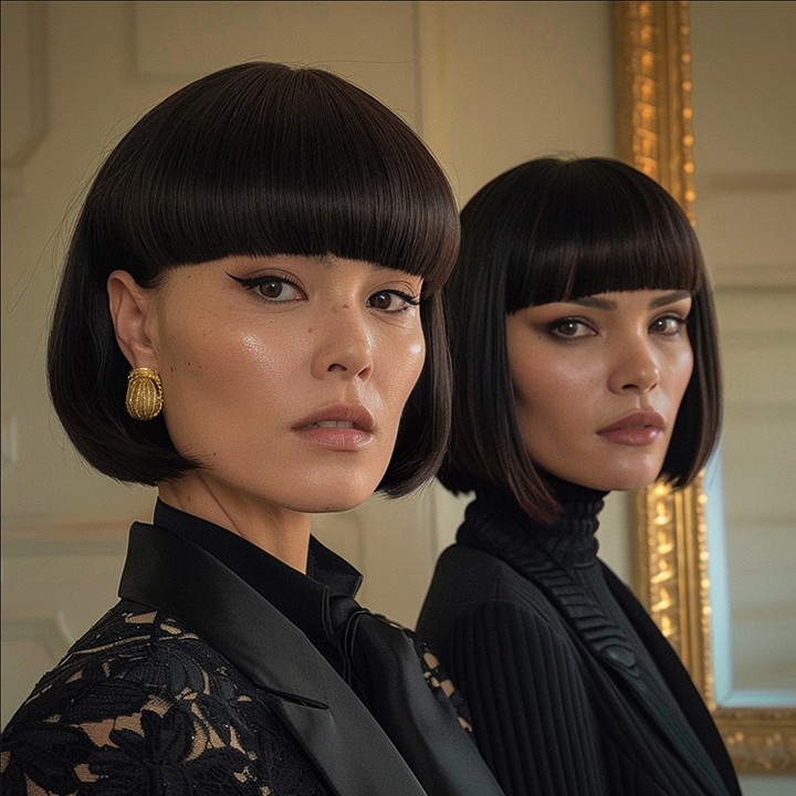 39. Contemporary Blunt Bob with Bangs