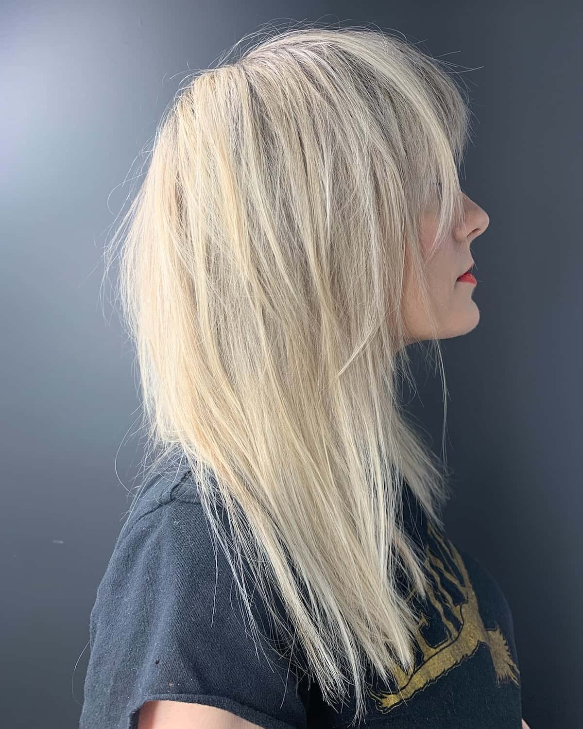 29. the Lengthy Shag with a Bold, Blunt Fringe