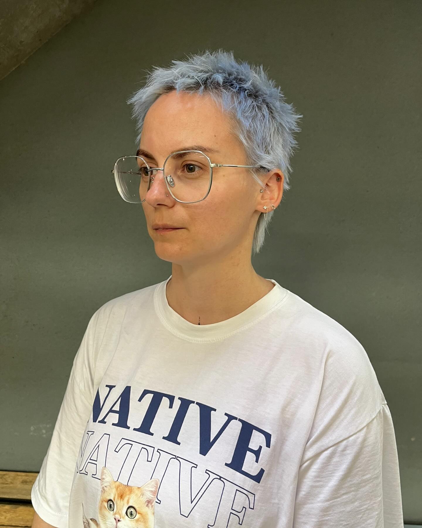 8. Short Spiky Pixie Cut with Light Blue Highlights