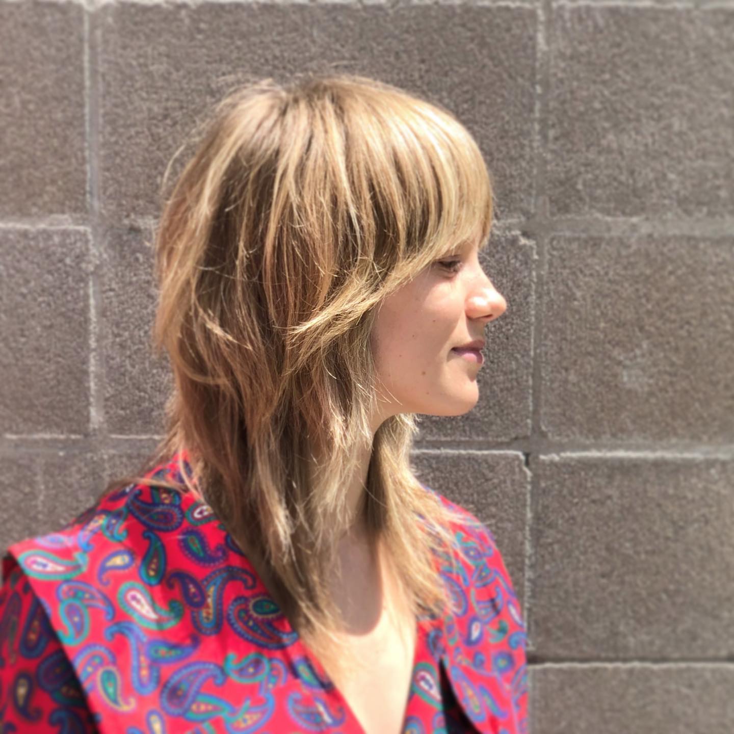30. the Playful Shag with Subtle Bangs