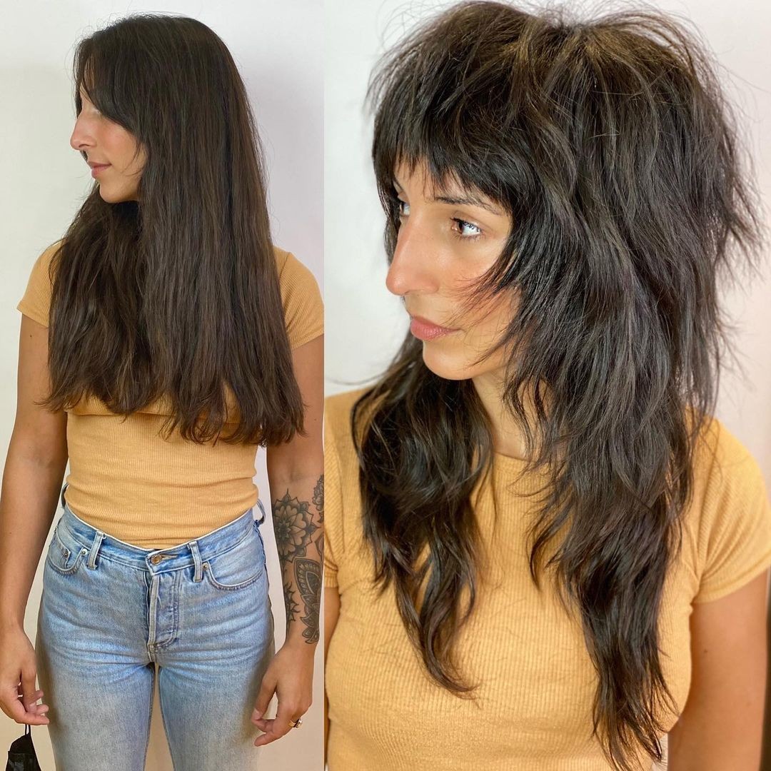 15. Bold Fringed Elegance: the Effortlessly Wild Shag