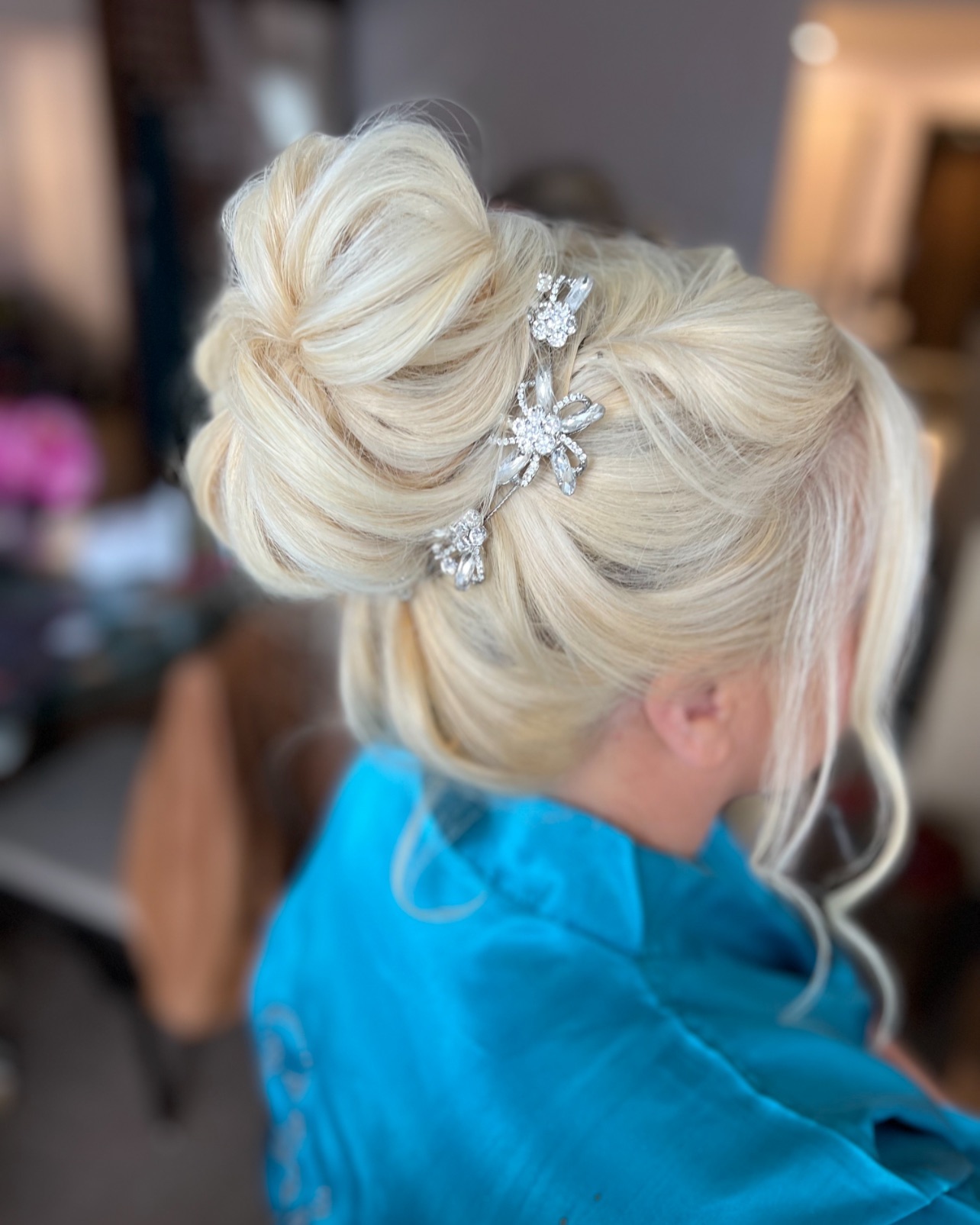 5. Ethereal Elegance: the Crowned Floral Chignon