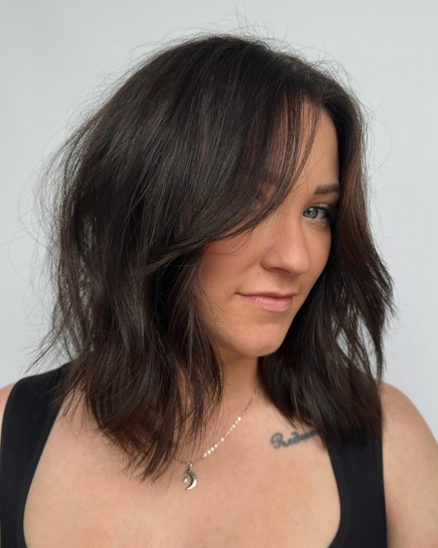 19. the Textured Bob with Soft Bangs