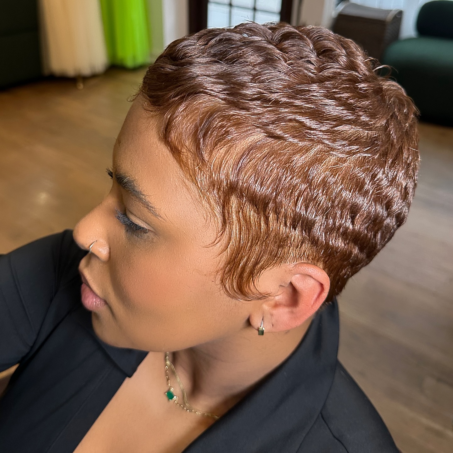 26. Textured Copper Pixie Cut