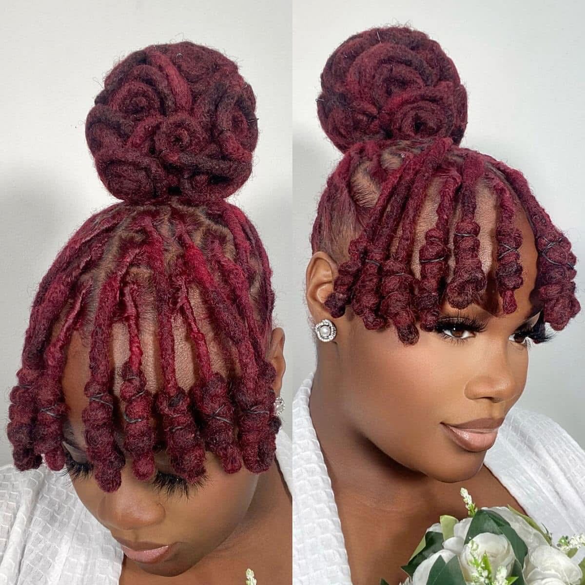 20. Whimsical Twists: a Cherry Blossom Bun with Playful Corkscrews