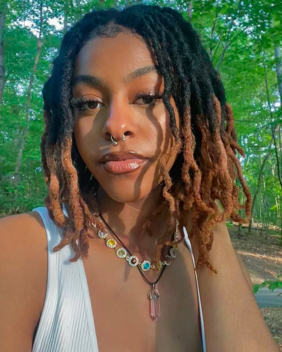 36. Wildly Free: Embracing Nature with Earthy Textured Locs