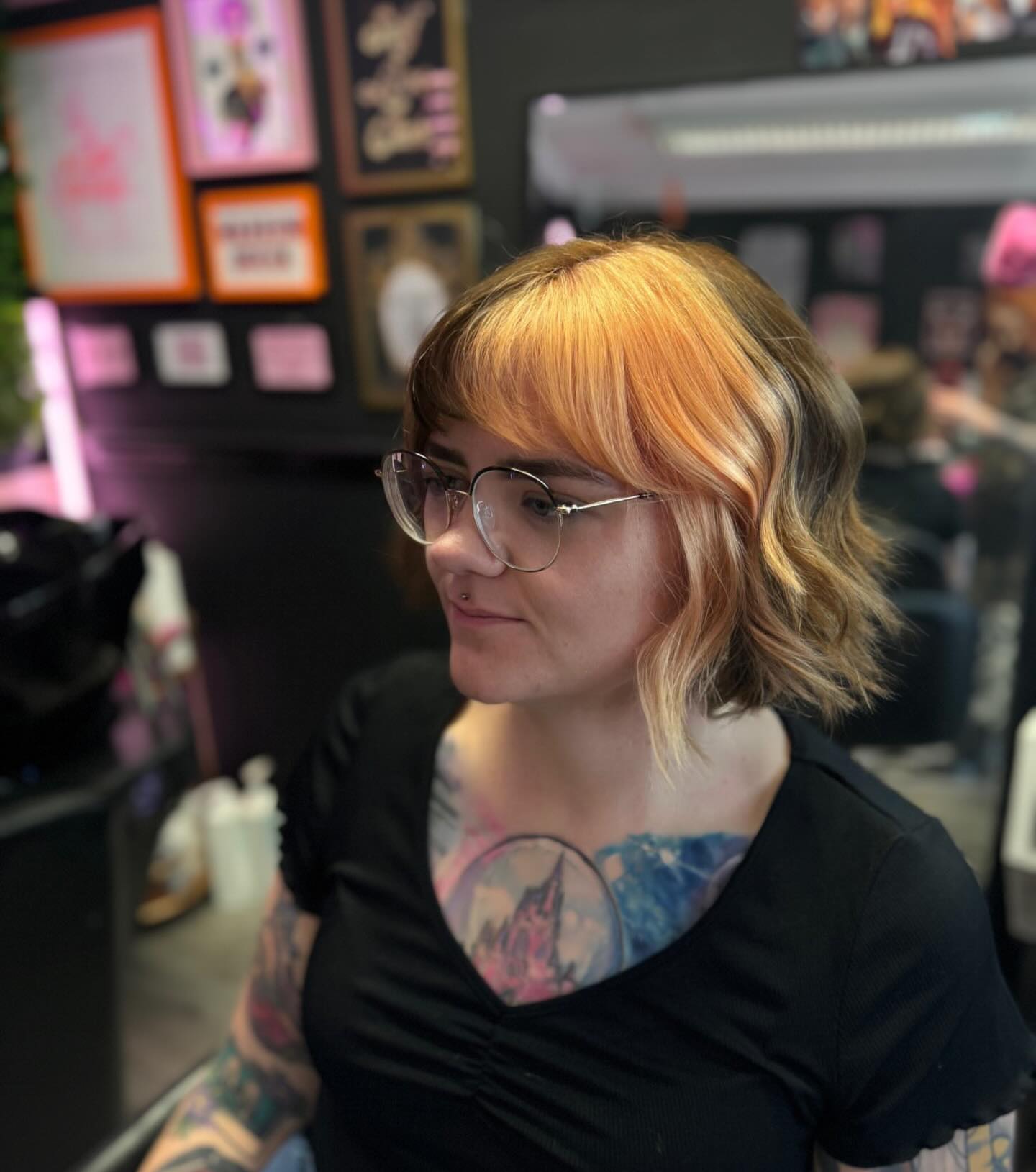 53. Flame-kissed Waves: a Sizzling Take on the Messy Bob