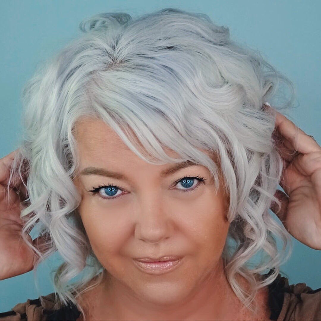 1. Chic Whirlwind: Embrace Your Radiance with Tousled Silver Elegance