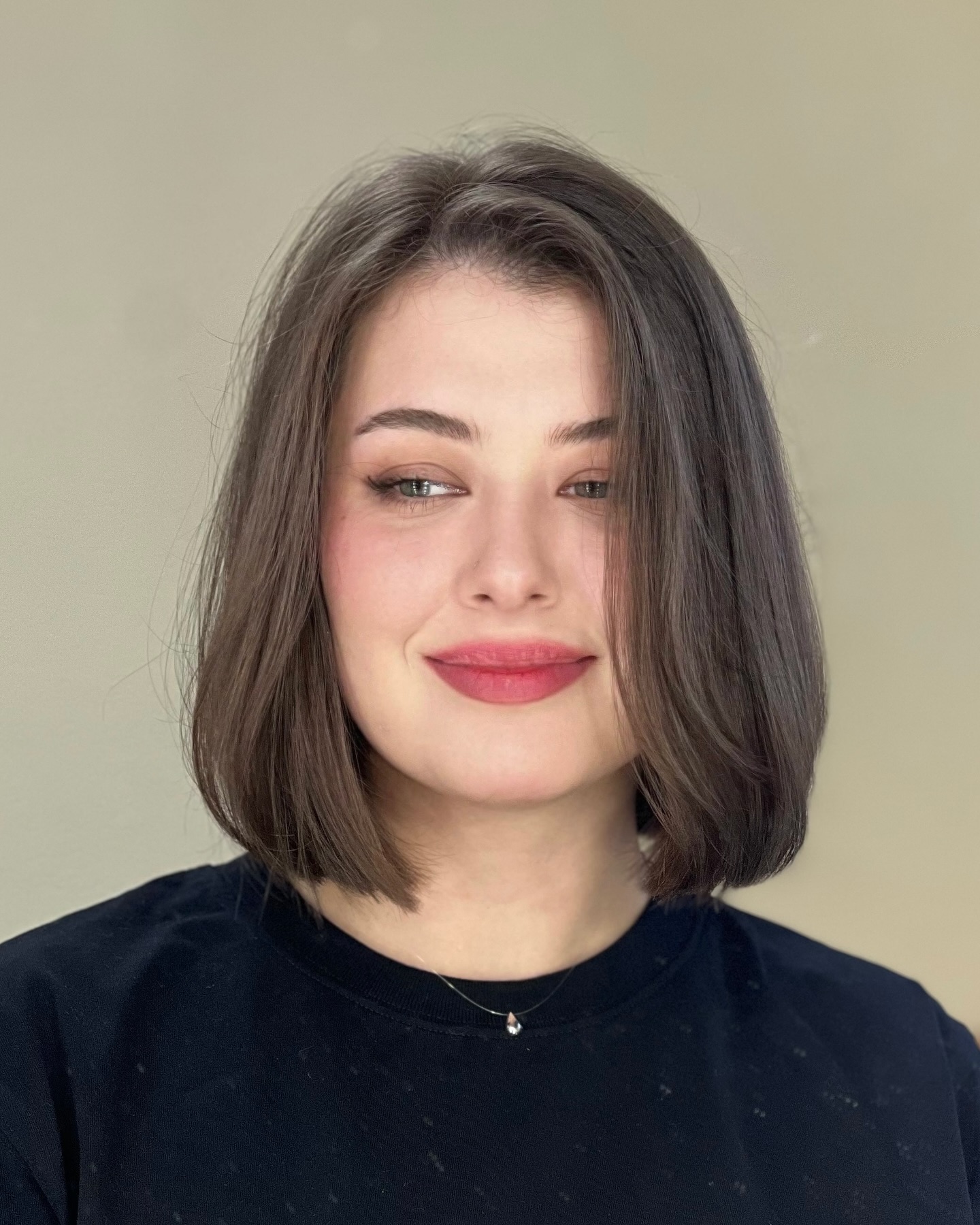 40. Smooth Blunt Bob with Subtle Volume