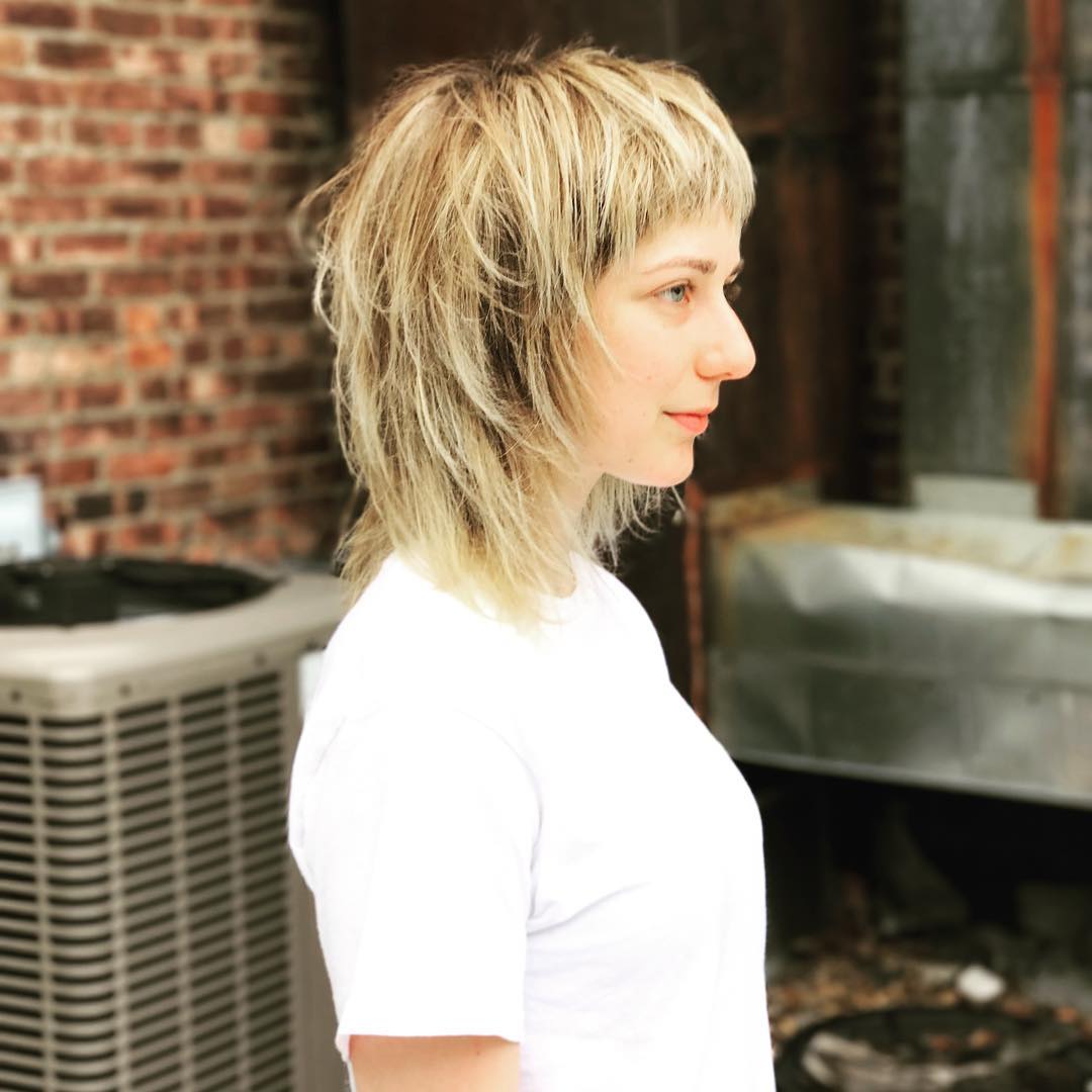 20. Effortless Edges: the Shaggy Blonde Mullet with a Modern Twist