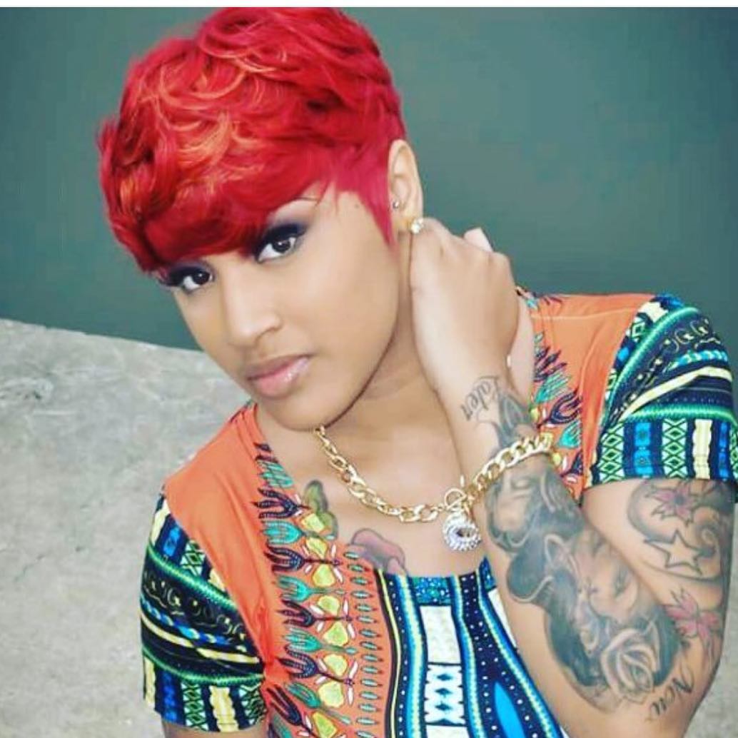 22. Bold Red Pixie Cut with Volume