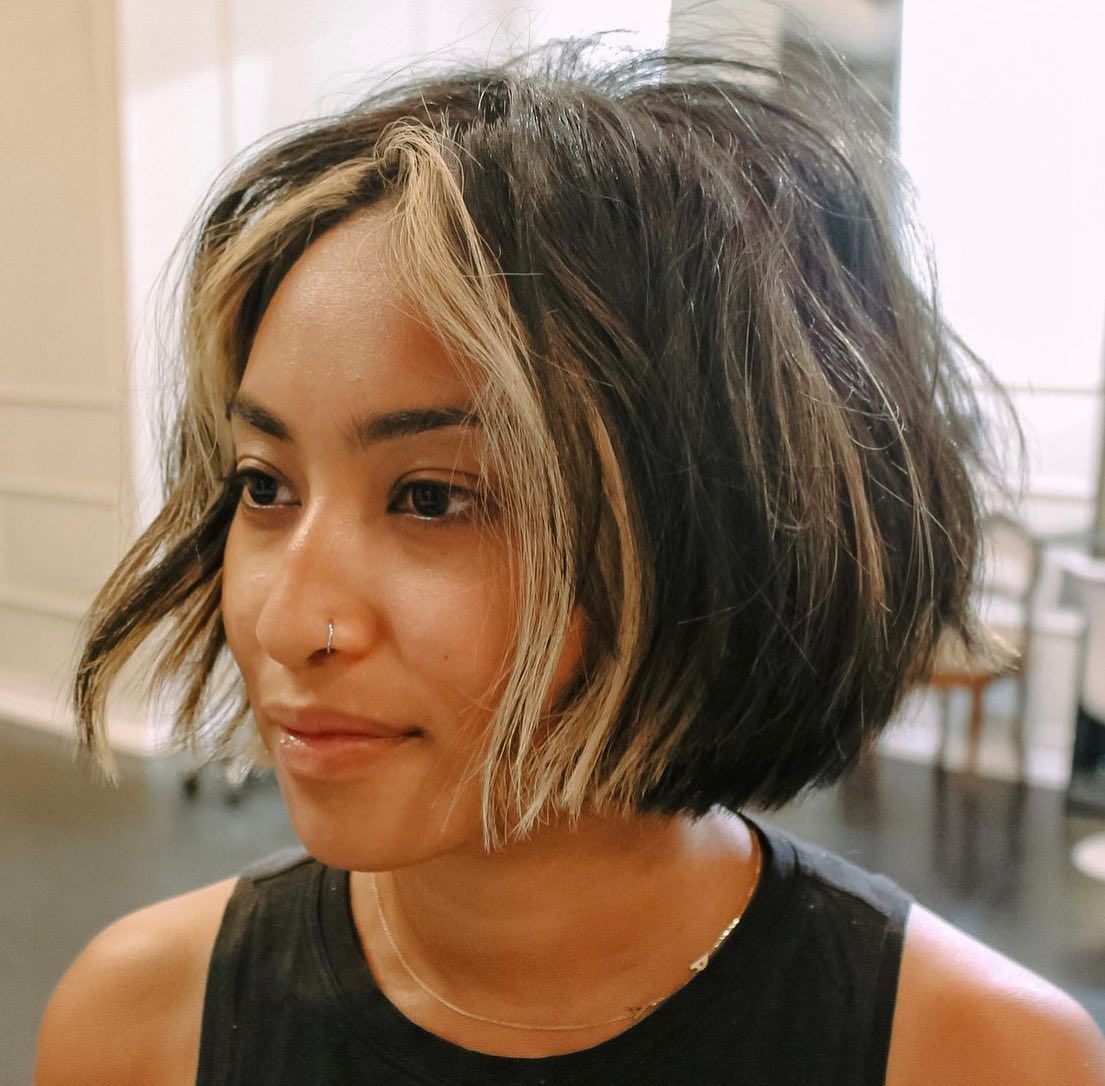 27. Fringe Benefits: the Bold Bob with Face-framing Highlights
