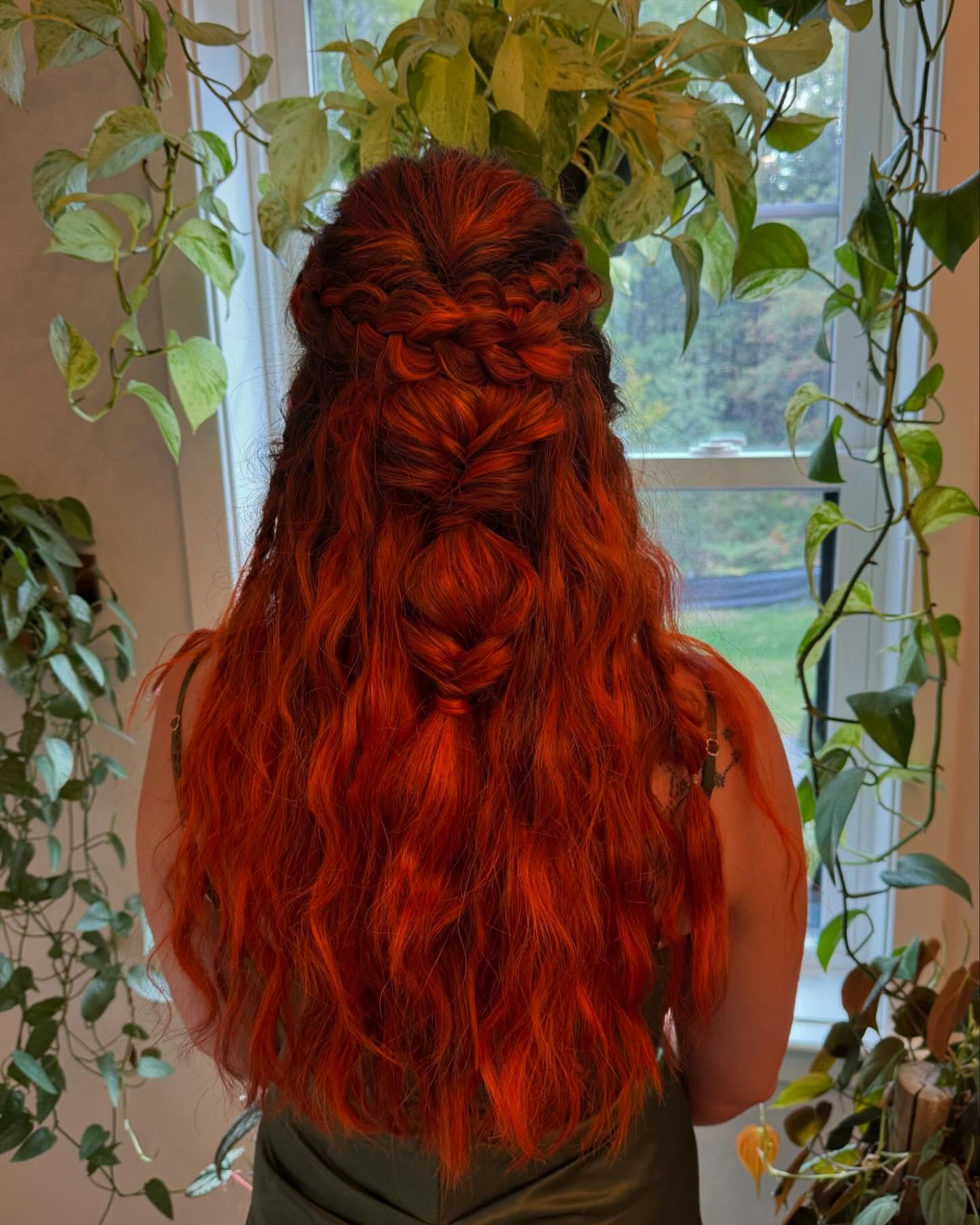 3. Enchanted Ember: a Whimsical Twist on the Classic Half-up Braid