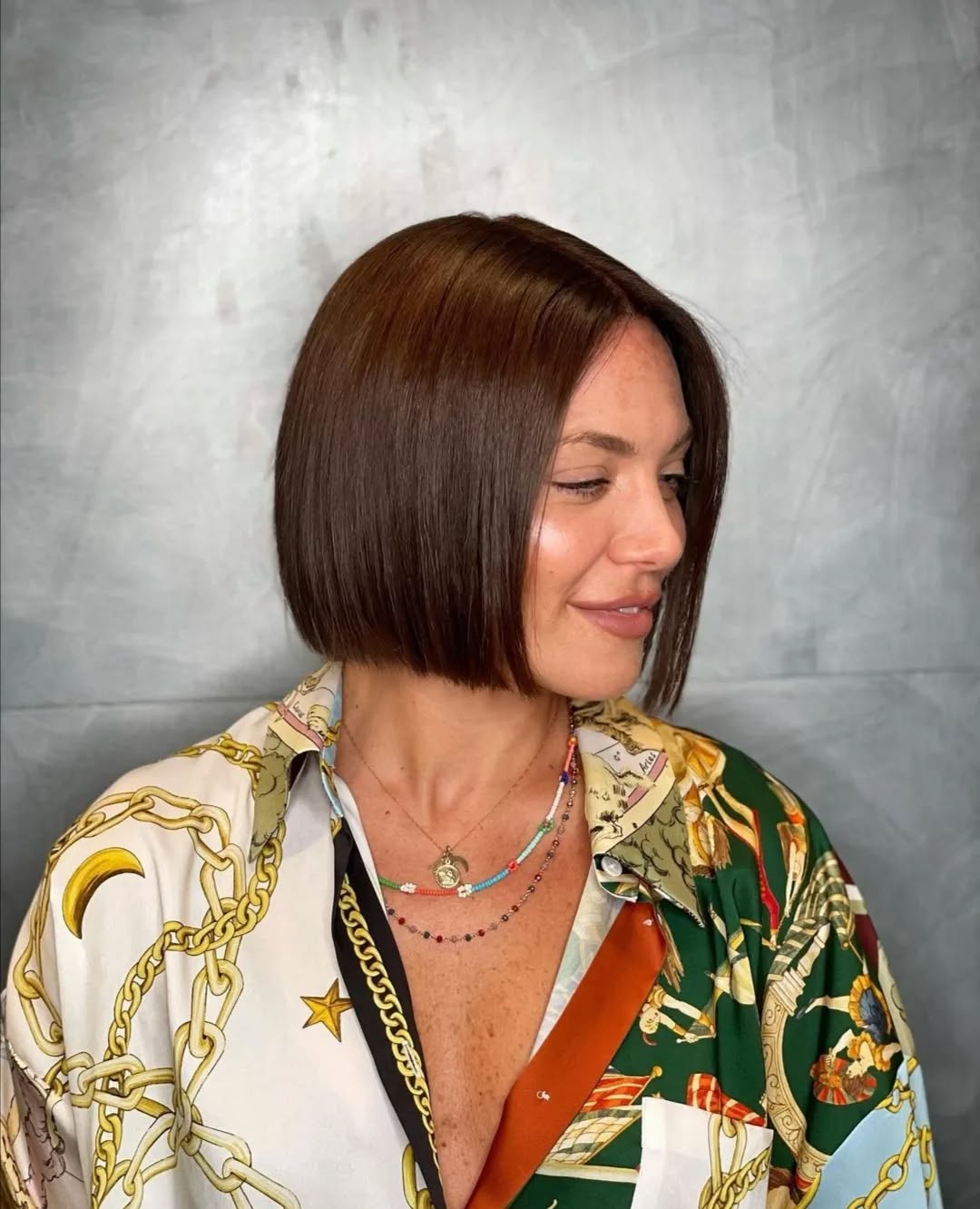 7. Smooth Chin-length Bob