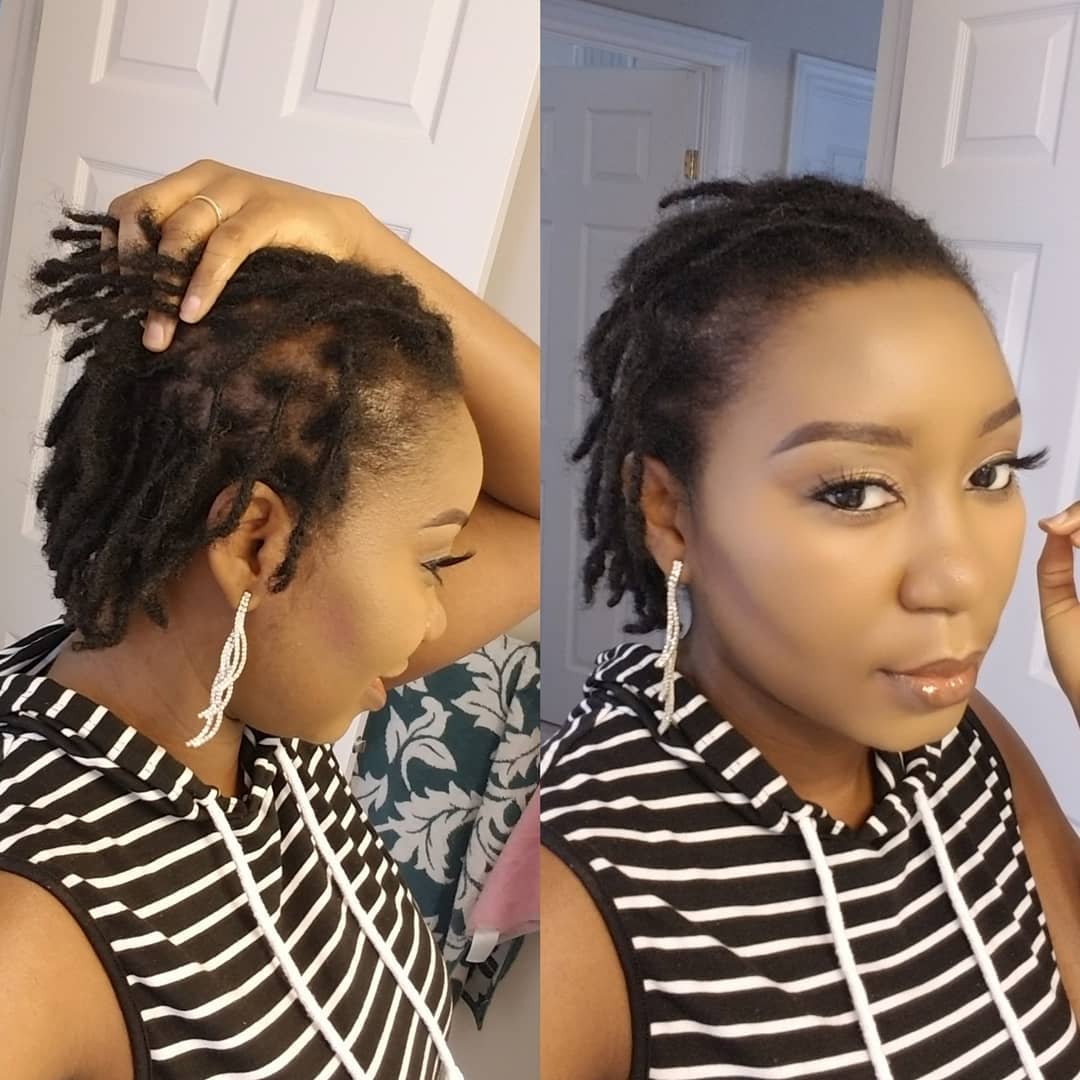 12. Short Locs with a Playful Twist