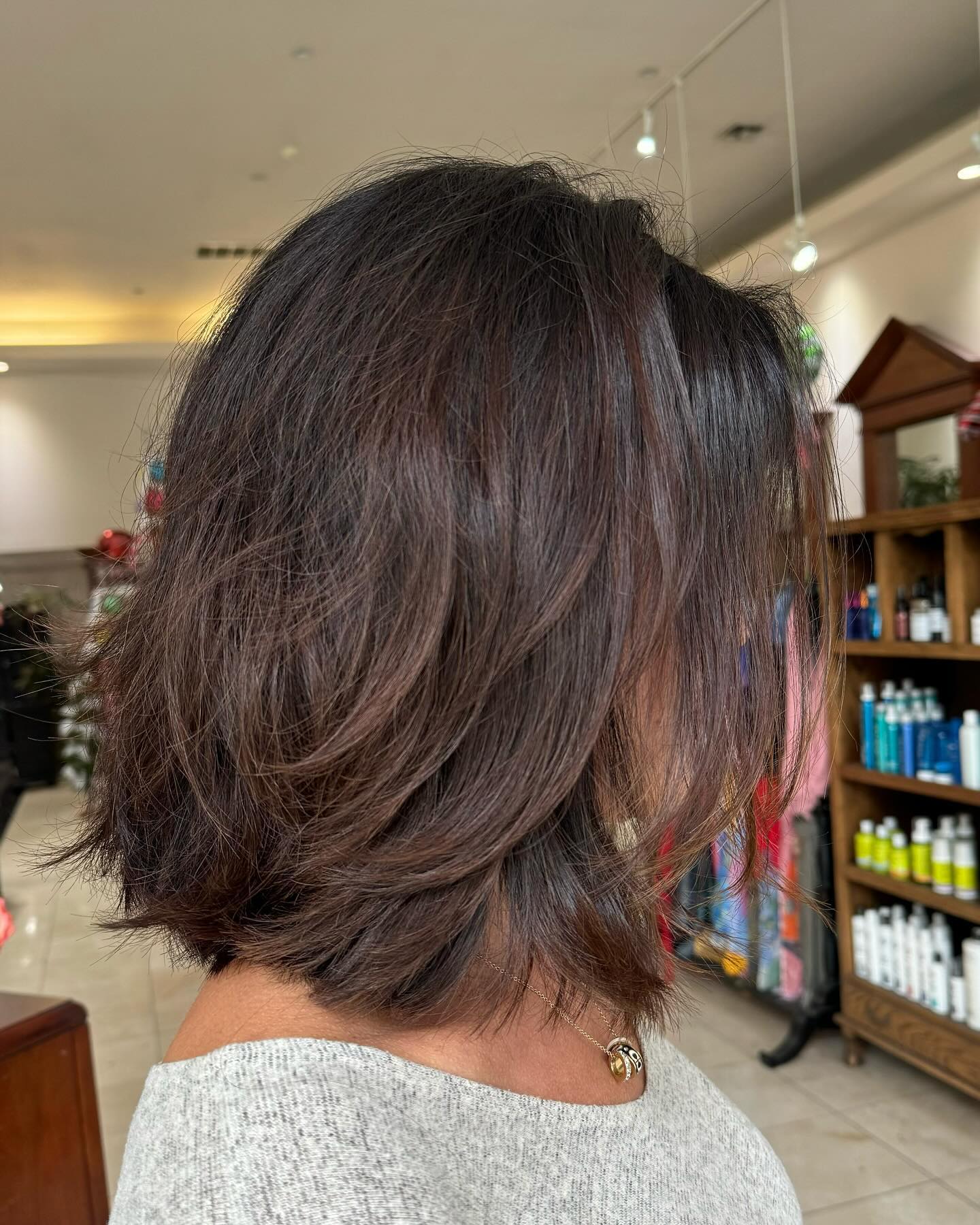 46. the Softly Textured Bob with a Touch Of Warmth