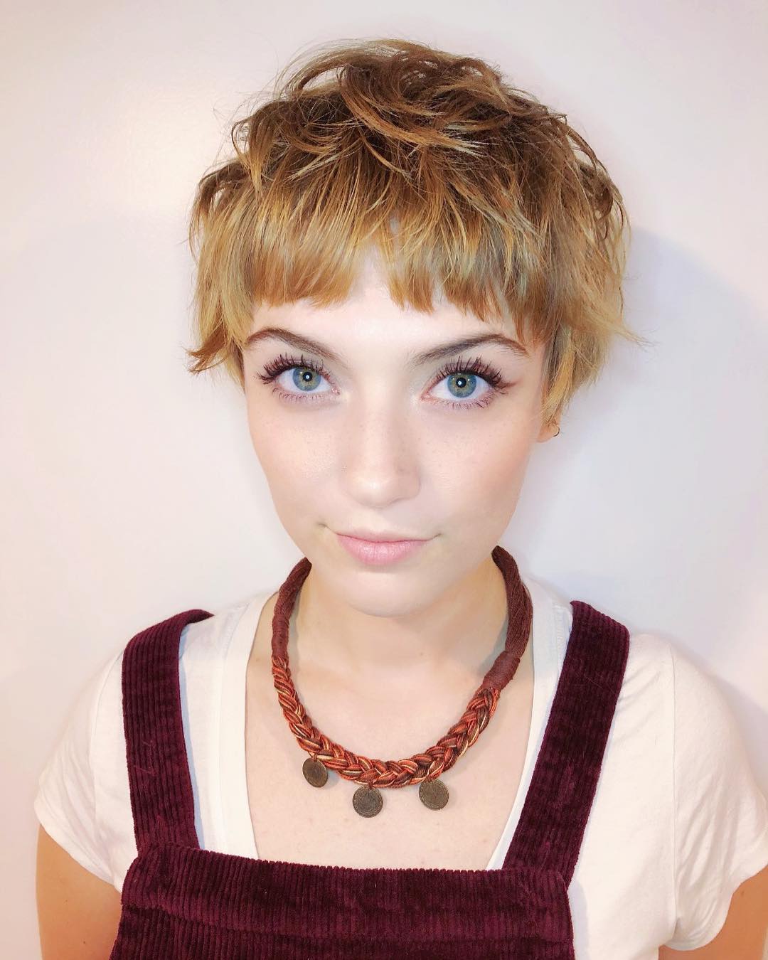 4. Short Layered Pixie with Textured Fringe