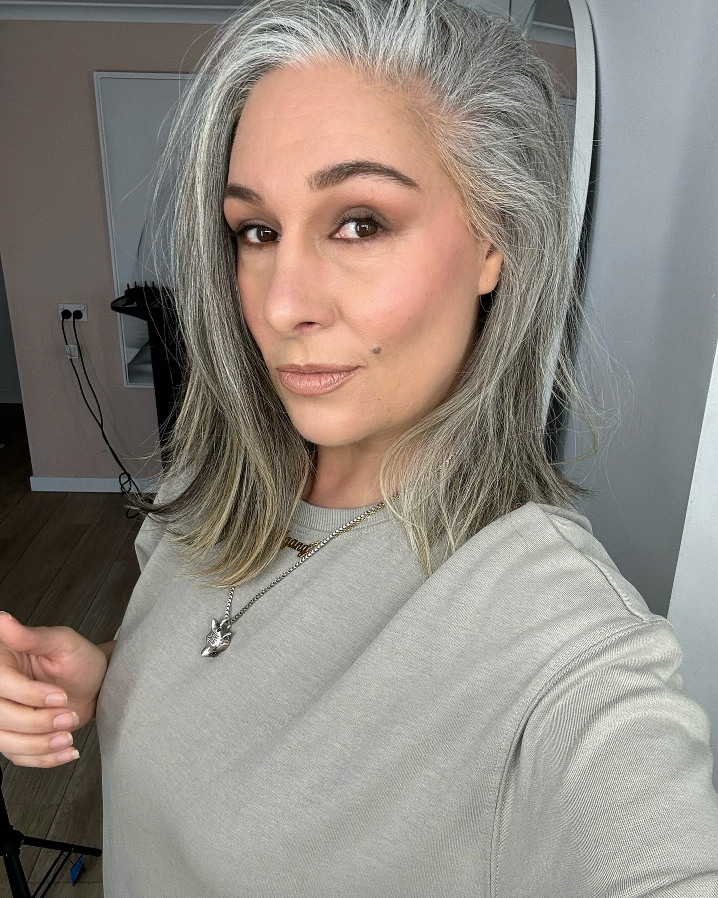 30. Silvery Strands Of Confidence: Embracing Elegance with a Modern Twist