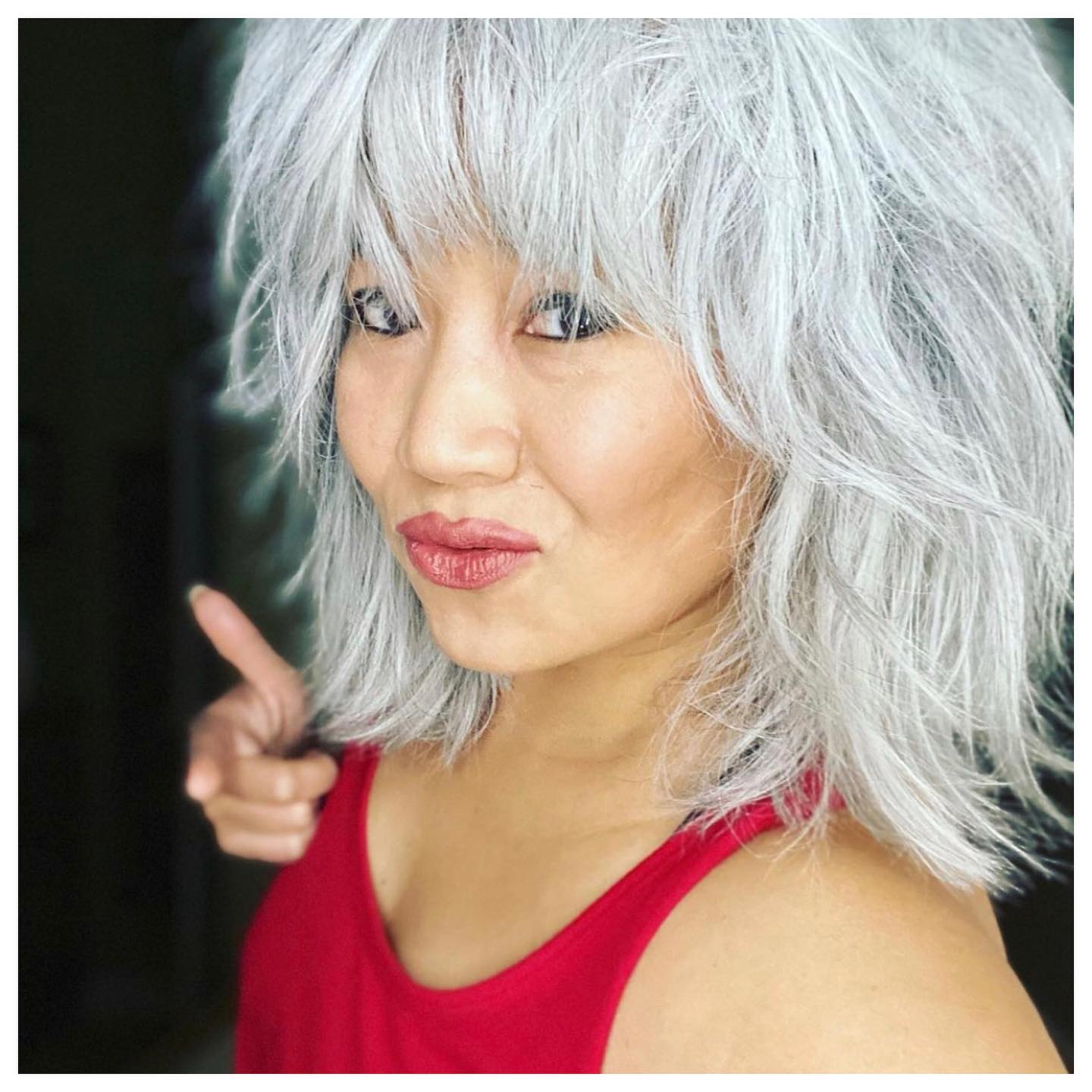 27. Rebel Chic: Embracing the Effortless Edge Of Silver Shag