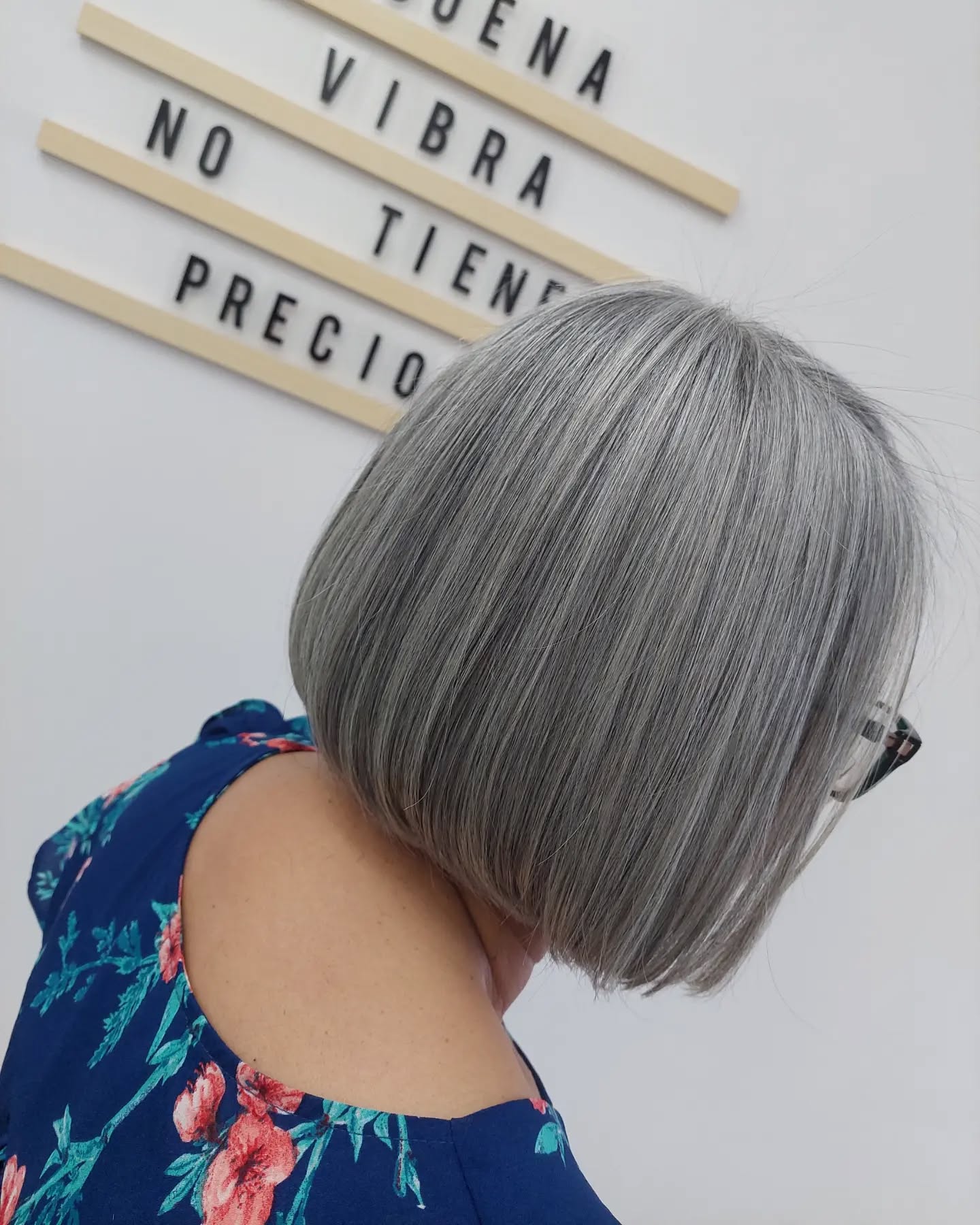 34. the Chic Silver Bob with a Modern Twist