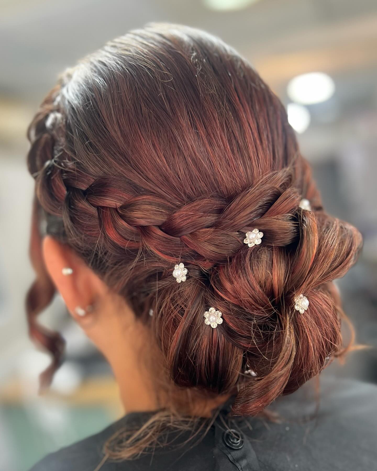 27. Crown Braid Cascades: Bohemian Texture for the Modern Prom