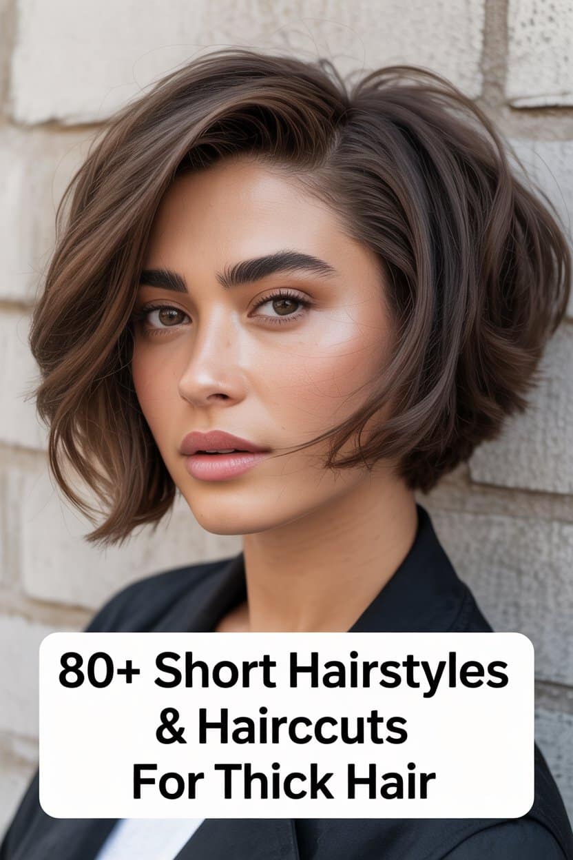 80+ Stunning Short Hairstyles & Haircuts for Thick Hair to Try in 2026