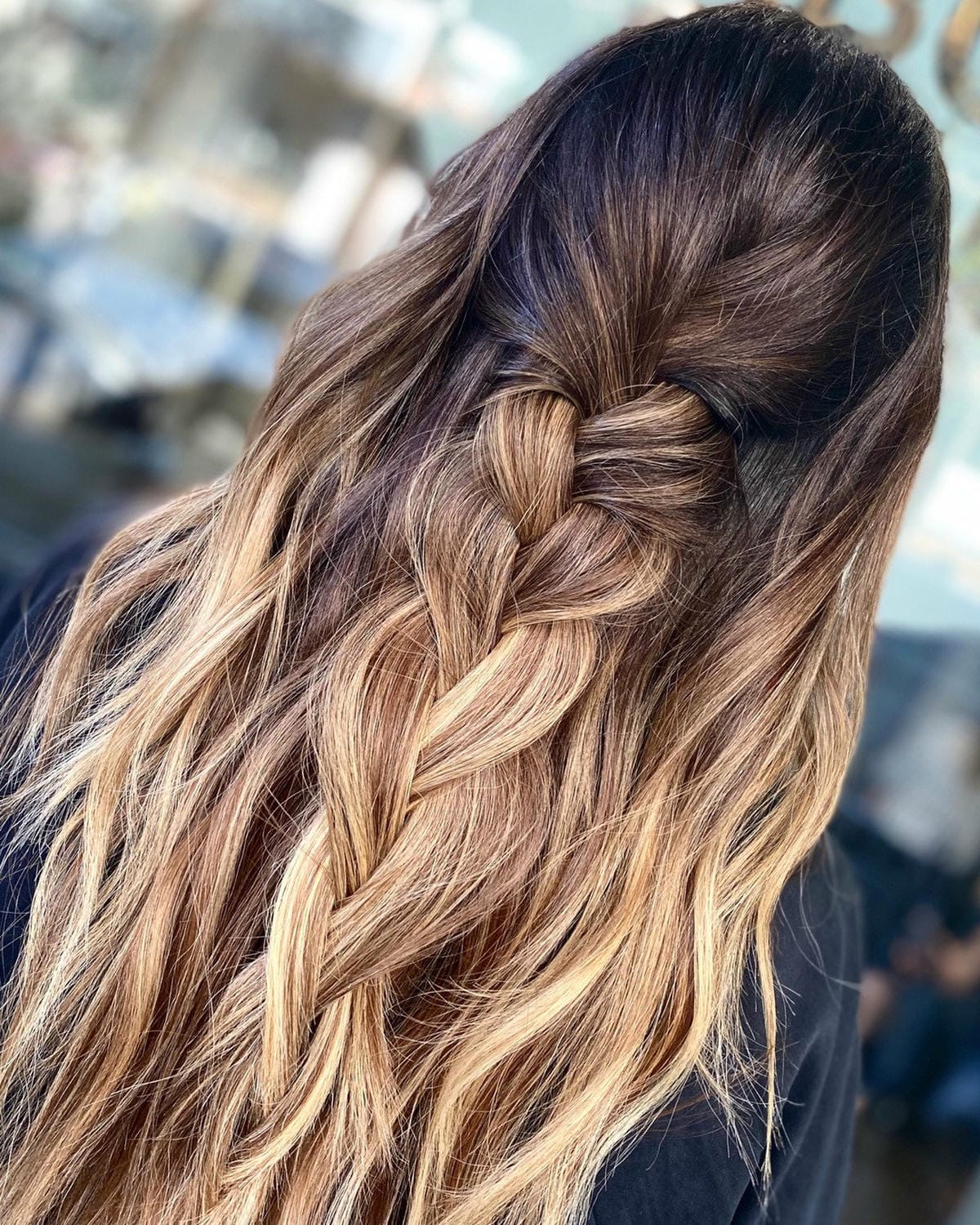 74. Brown Hair with a Subtle Ombre Braid