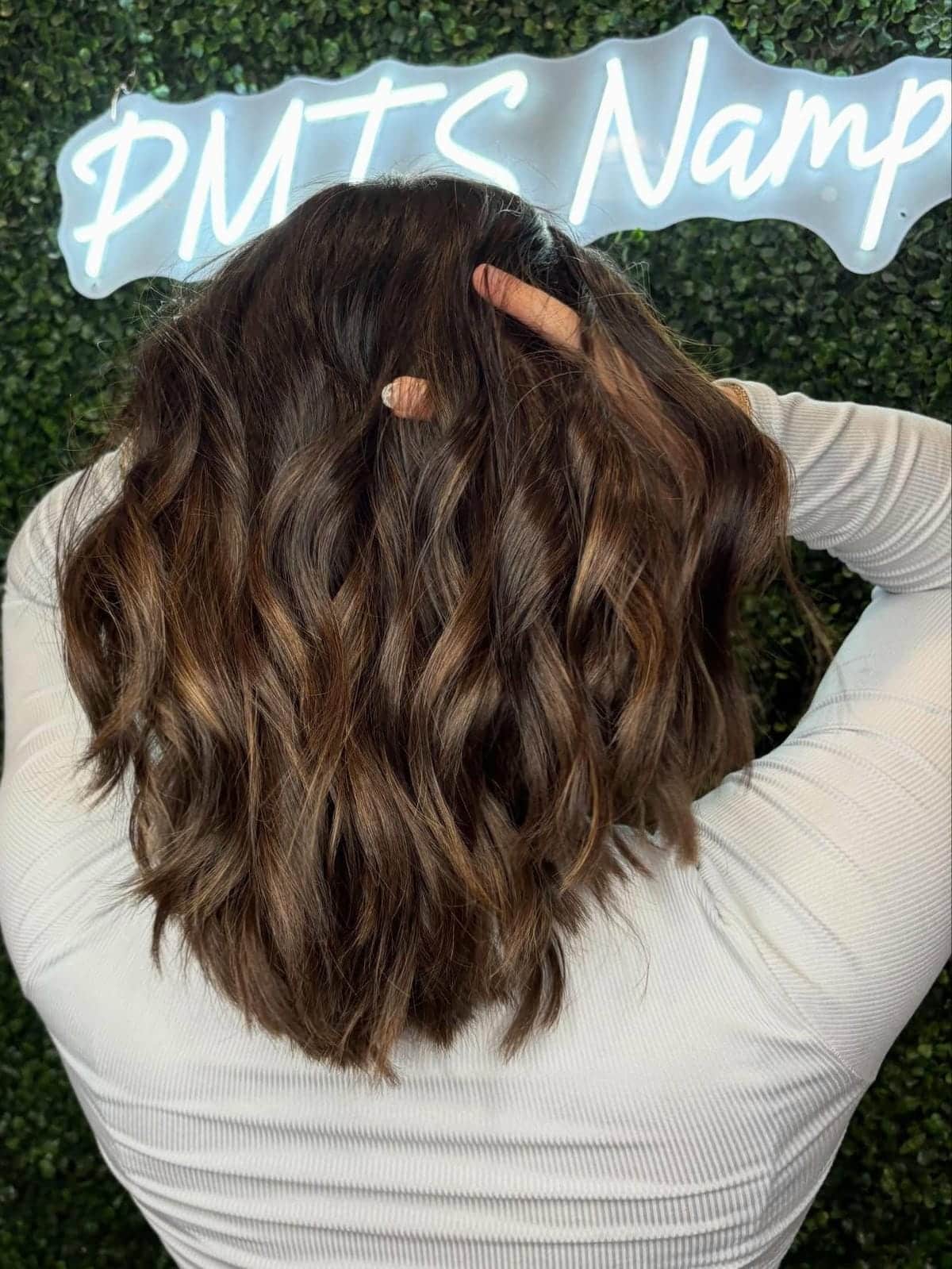 32. Luscious Chocolate Brown Waves with Subtle Highlights