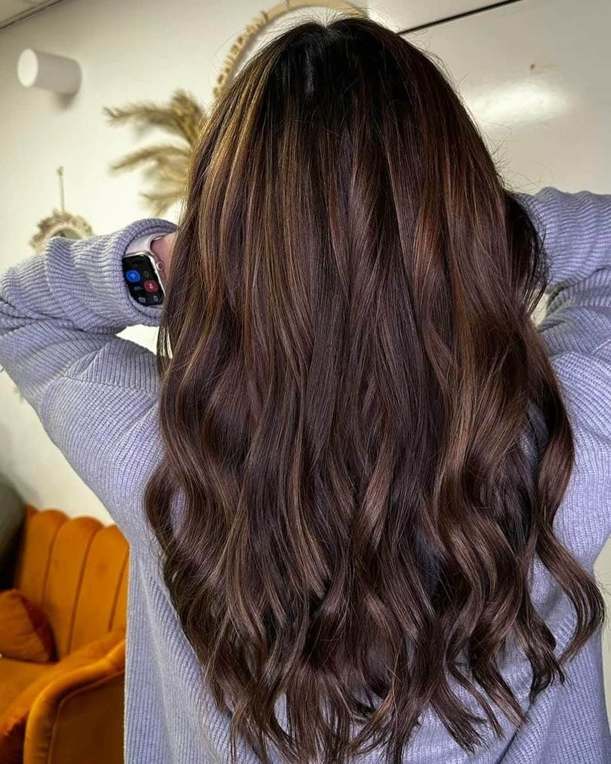 17. Title: Rich Chocolate Brown with Subtle Highlights