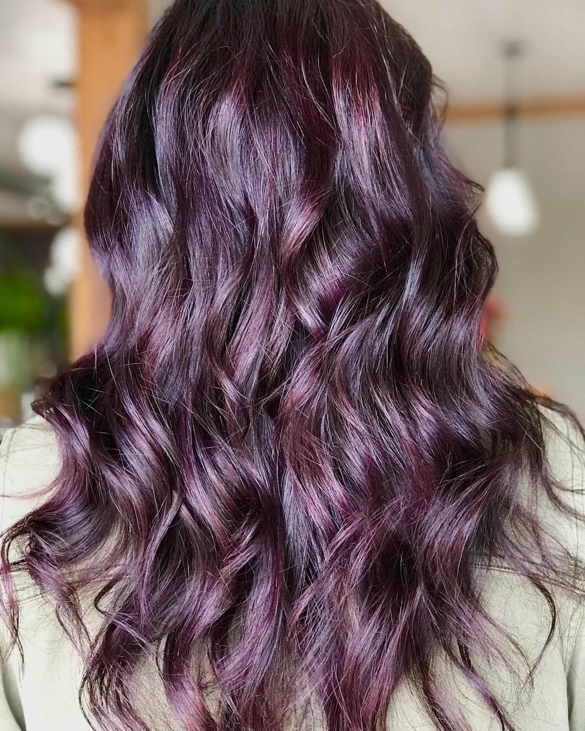 34. Deep Chocolate Brown with Subtle Plum Highlights