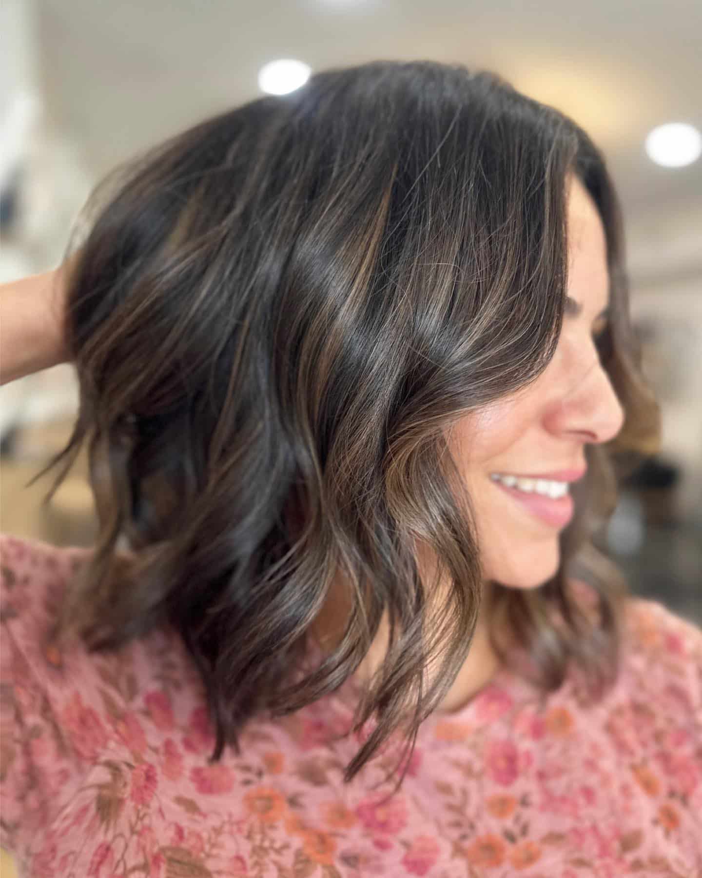 61. Dark Brown Waves with Subtle Highlights