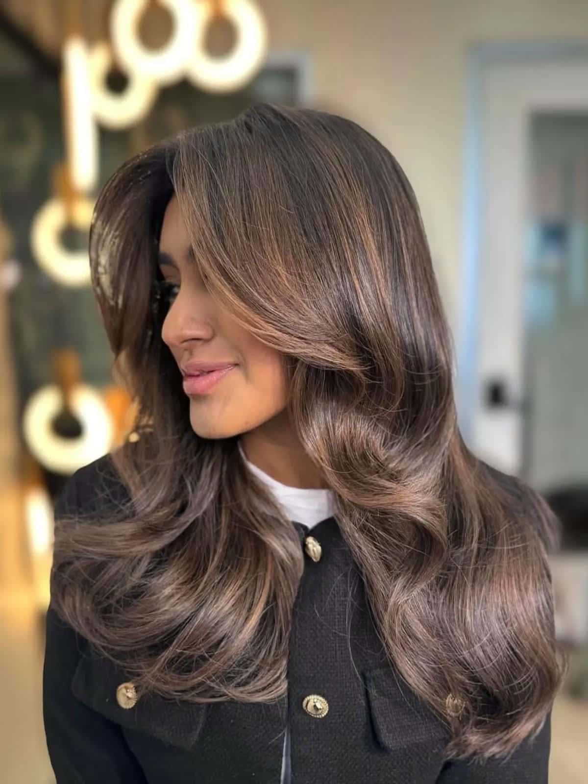 41. Rich Chocolate Brown with Soft Highlights