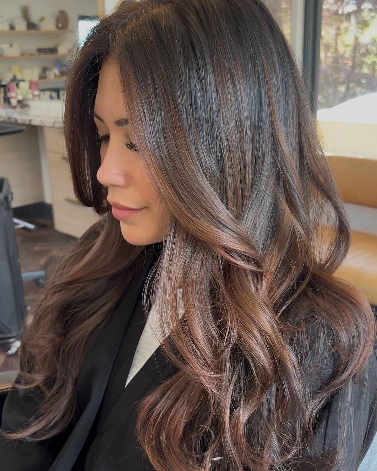 46. Warm Chocolate Brown with Subtle Highlights