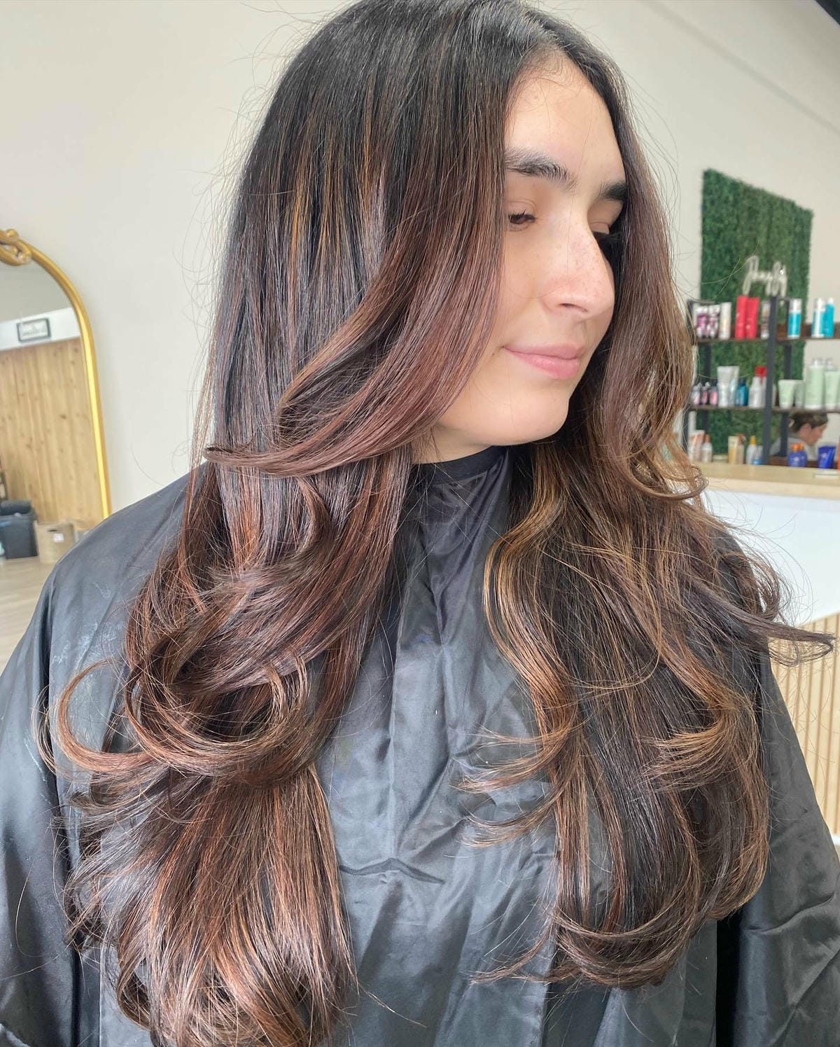 14. Title: Warm Chocolate Brown with Subtle Highlights