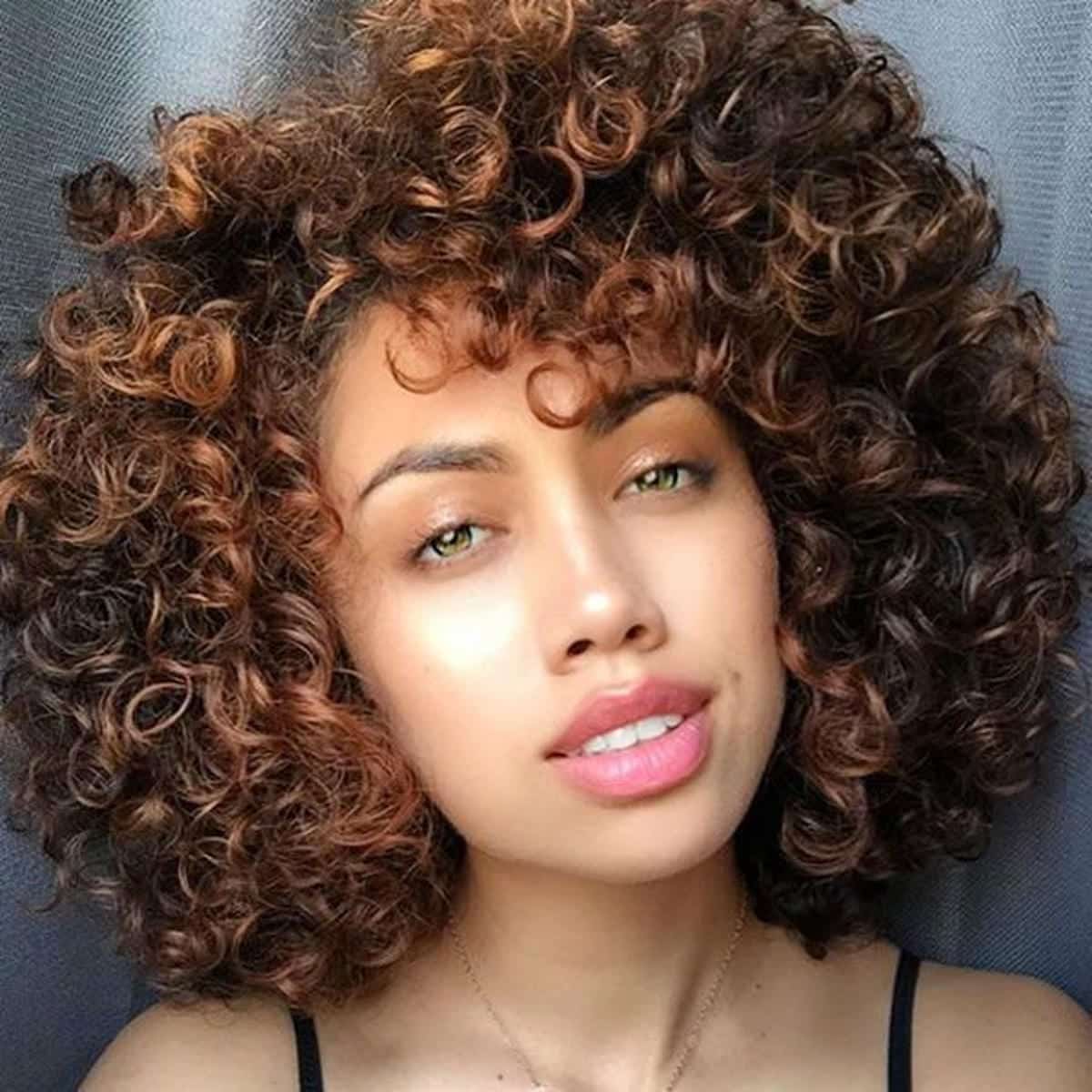 22. Lively Chocolate Brown Curly Afro