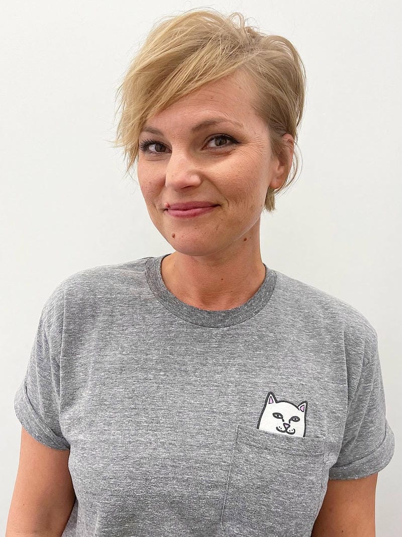 17. Textured Pixie Cut with Side Sweep