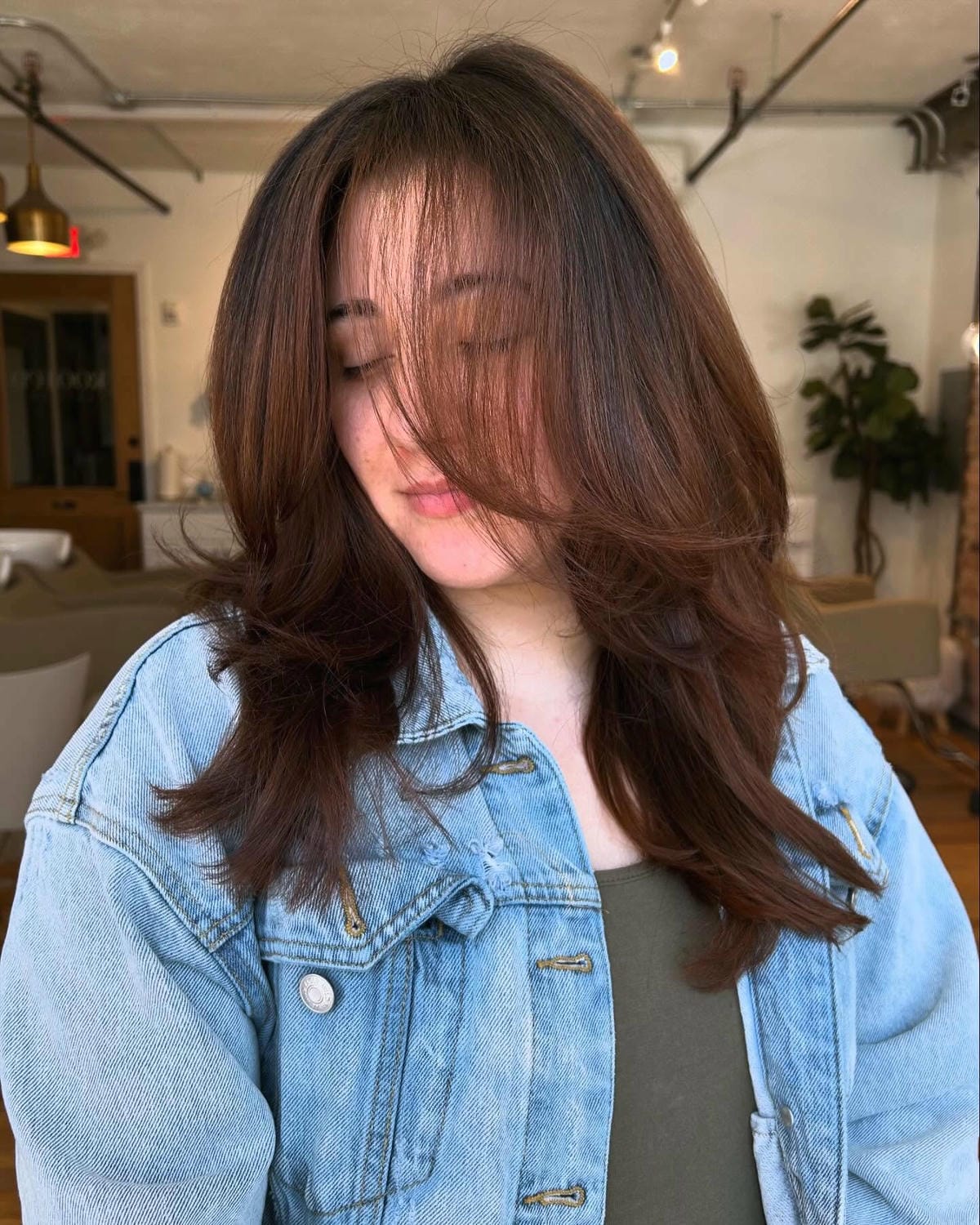 10. Title: Luminous Chocolate Brown with Soft Layers