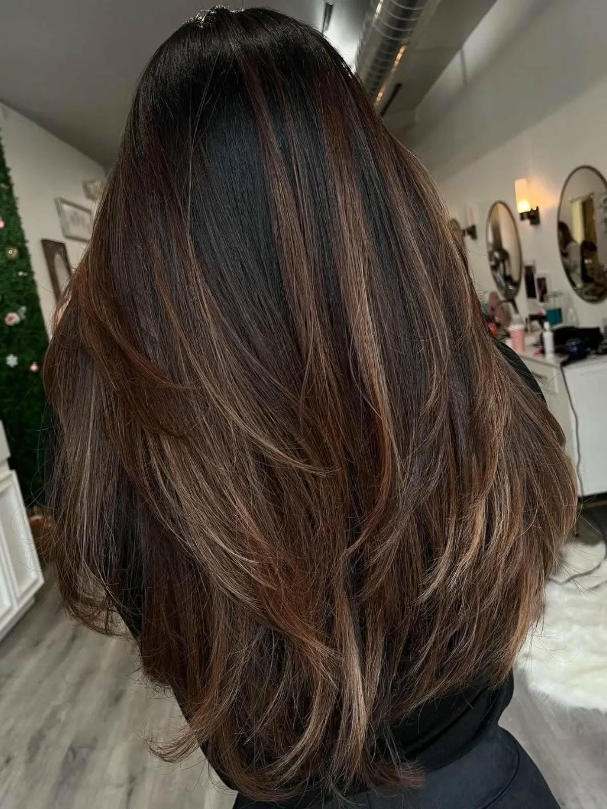 12. Warm Chocolate Brown with Subtle Caramel Highlights