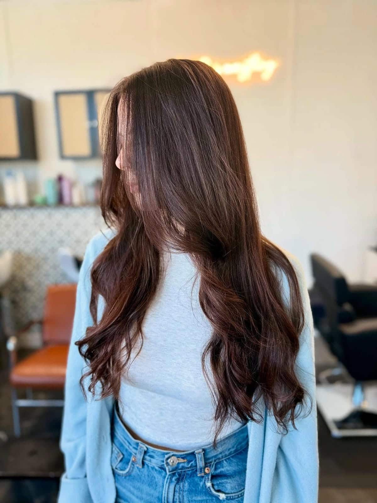 57. Rich Chocolate Brown Waves