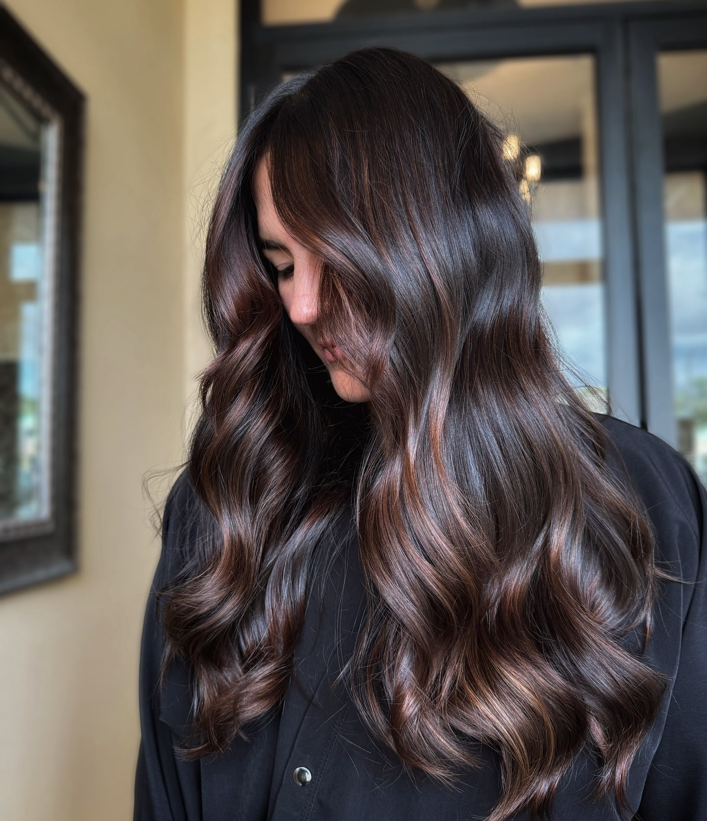 14. Title: Rich Dark Brown with Subtle Highlights