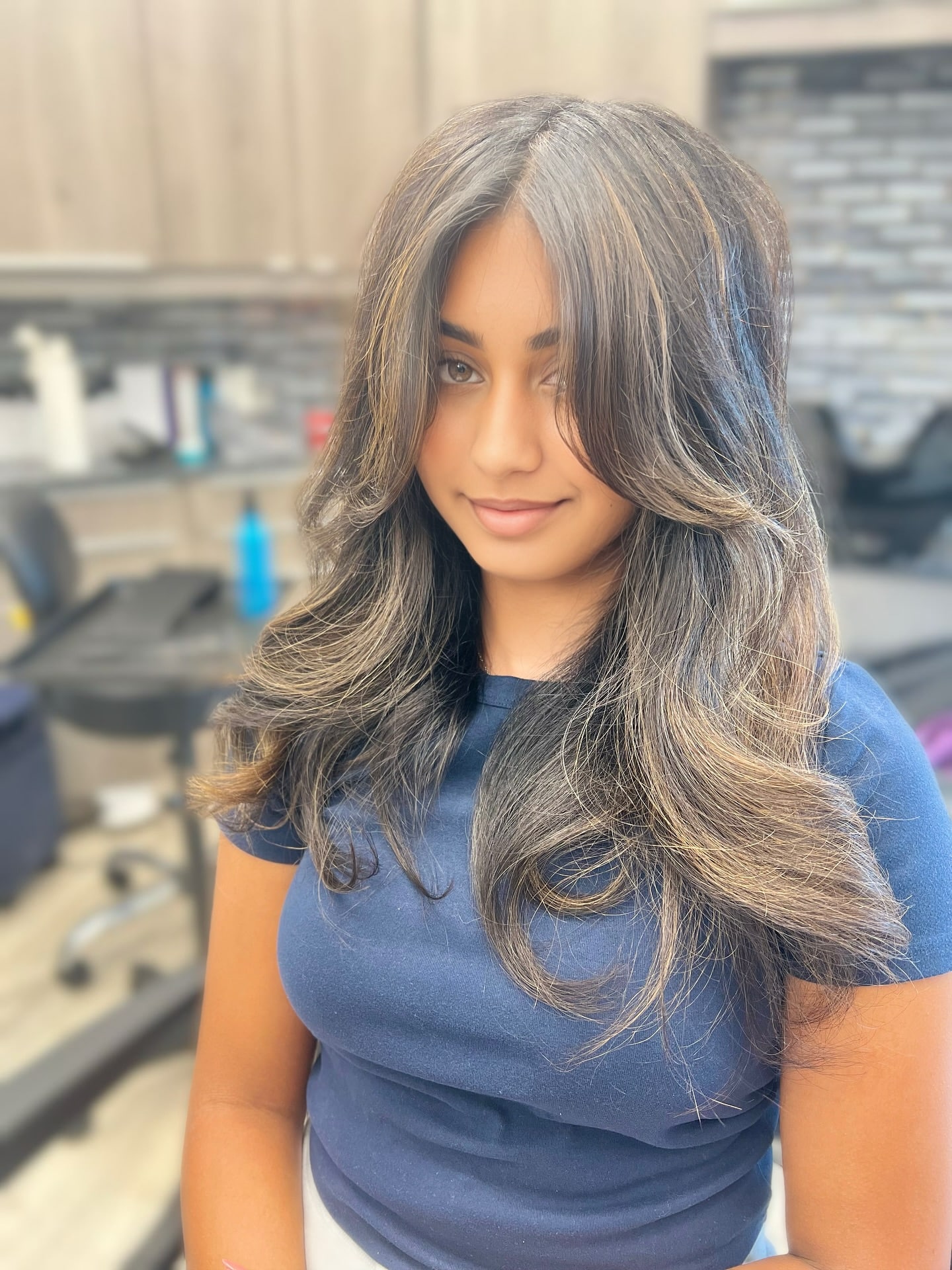 50. Dark Brown Hair with Subtle Caramel Highlights