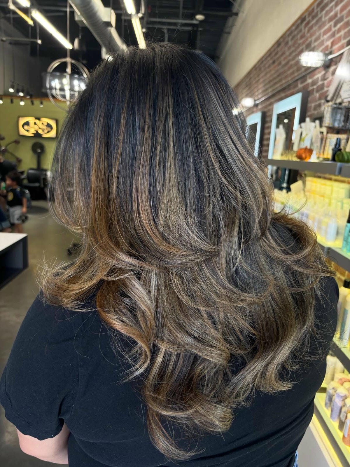 1. Title: Luminous Chocolate Brown with Golden Highlights